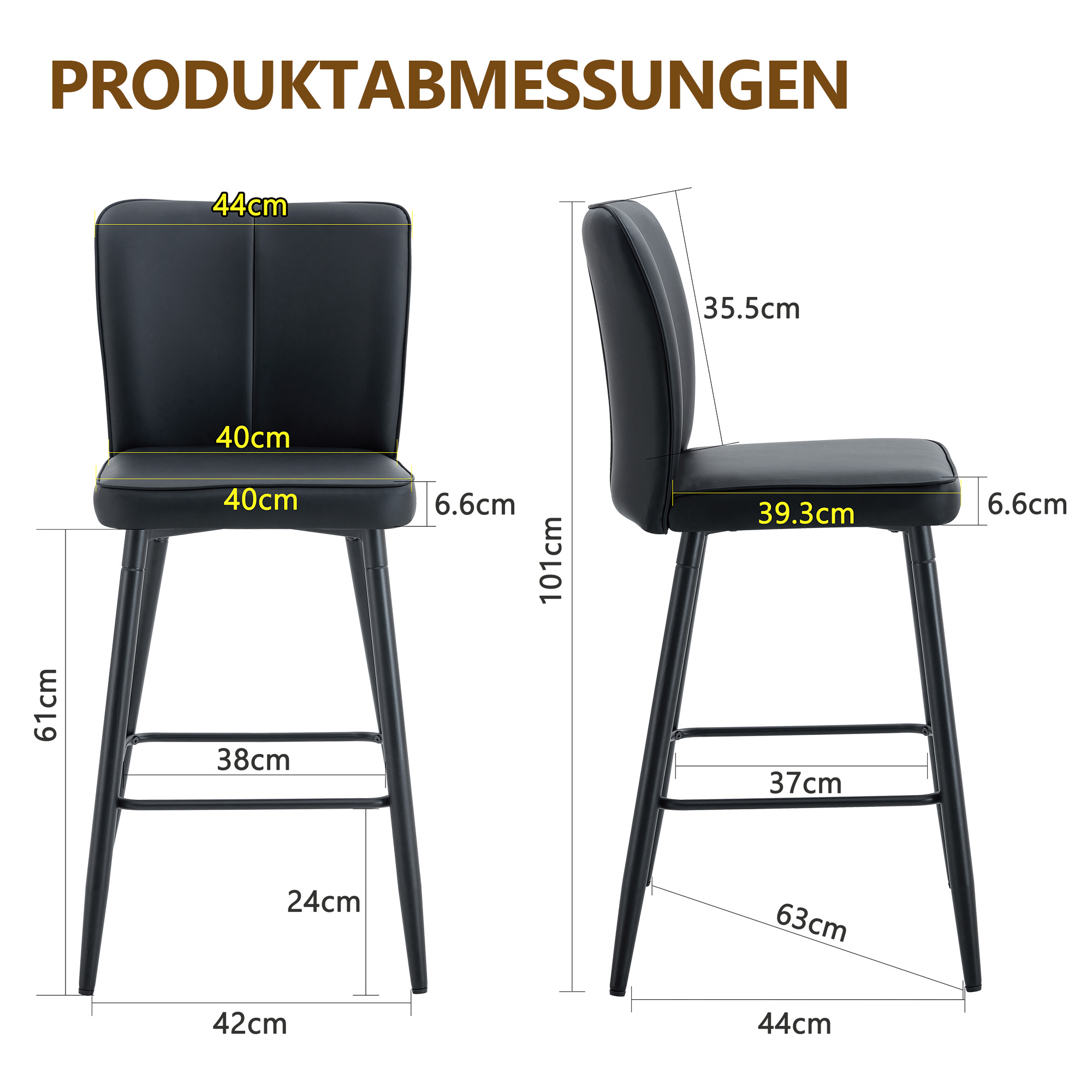 Dimensions du tabouret de bar