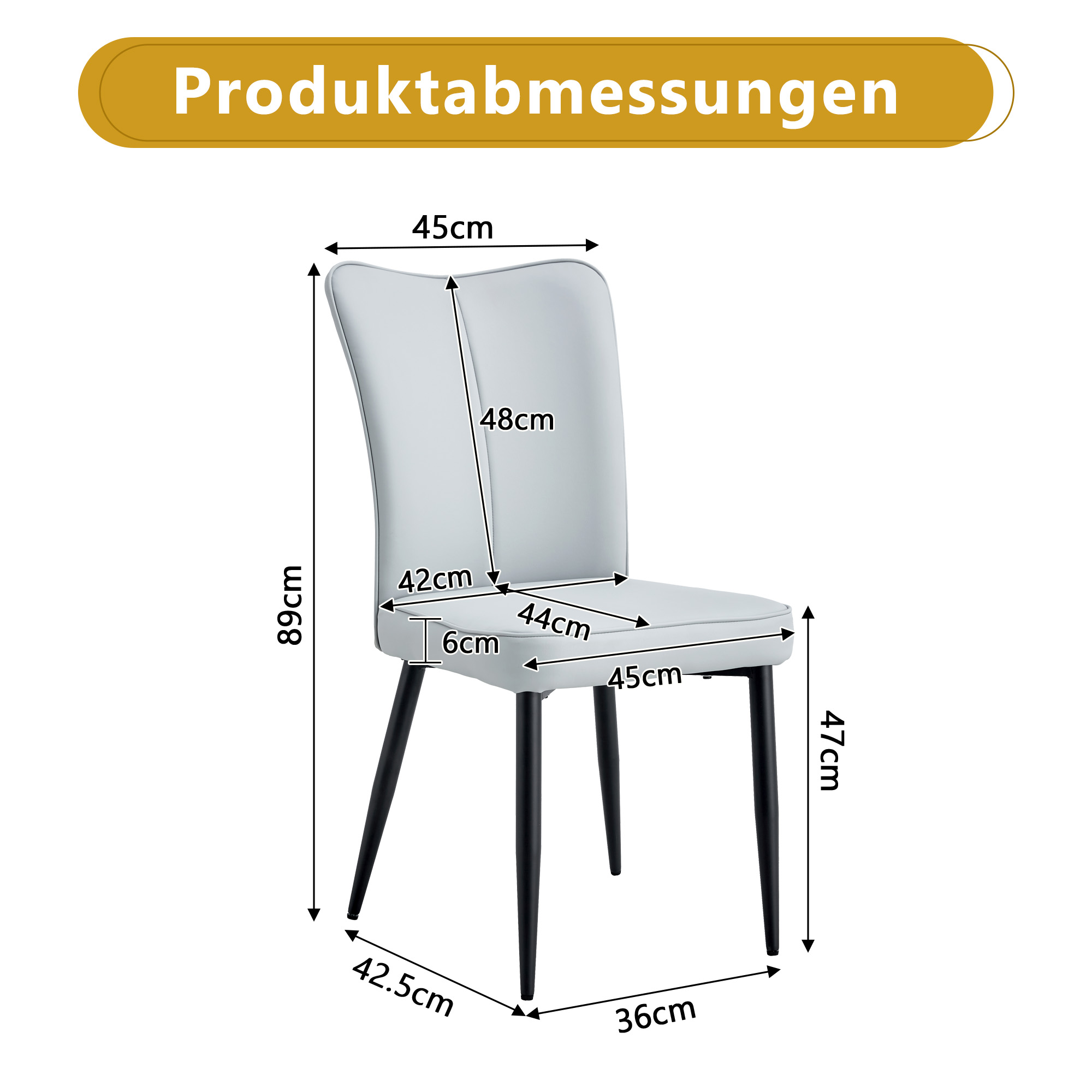 Dimensions du chaise de salle à manger