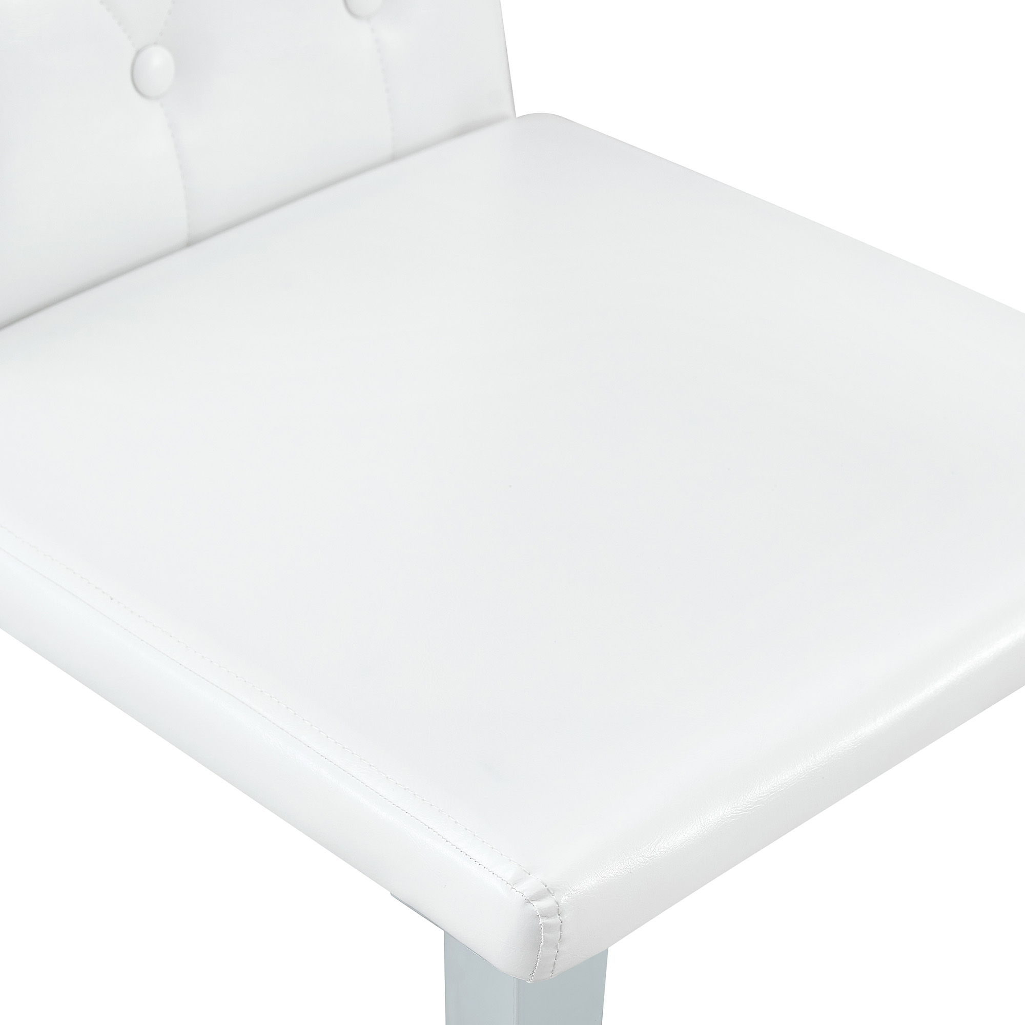 Lot de 4 chaises de salle à manger en PU blanc pur - image 8
