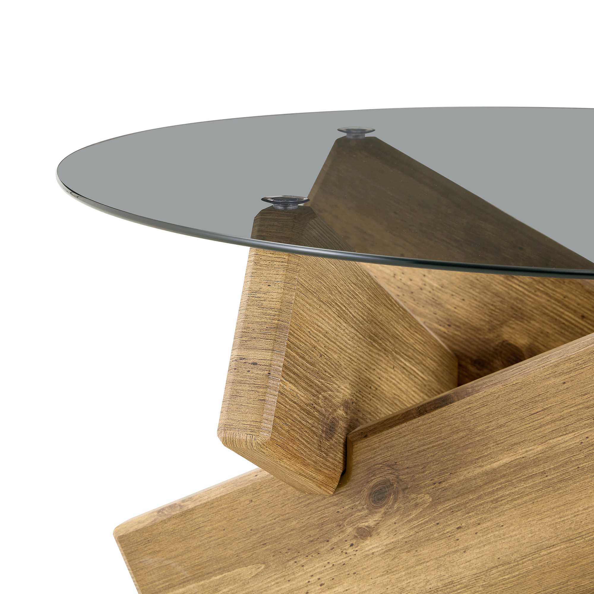 Table basse ronde moderne en verre trempé avec sou - image 12