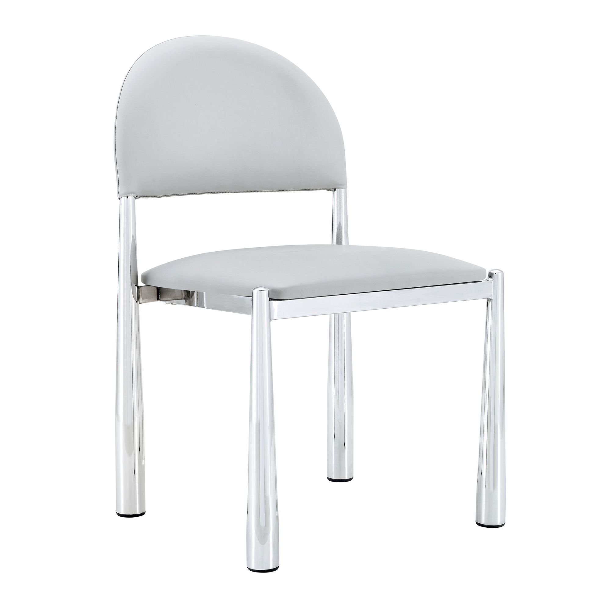 Lot de 2 chaises de salle à manger avec dossier incurvé, 45 x 48 x 80 cm, Gris clair - vue complémentaire