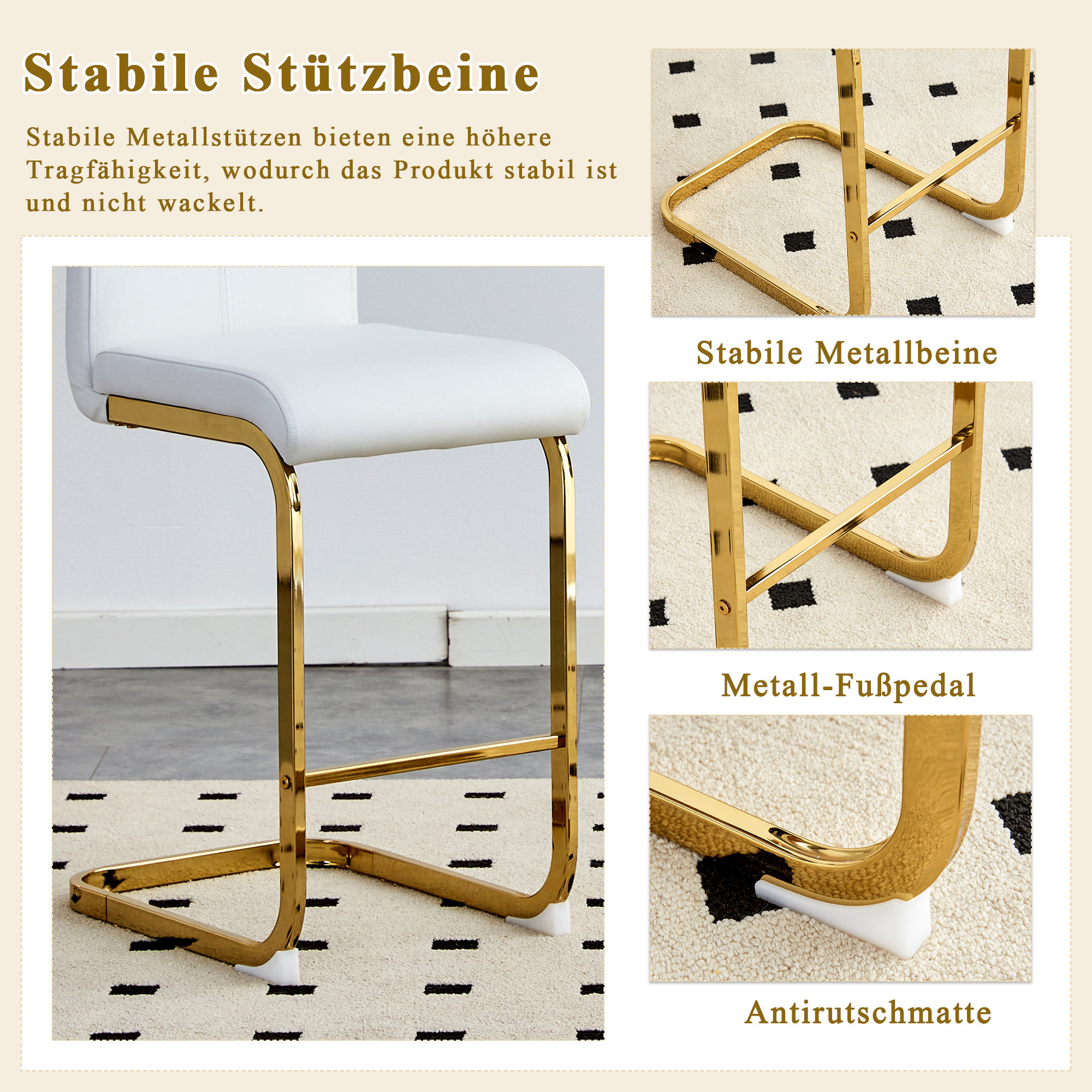 Détail du tabouret de bar