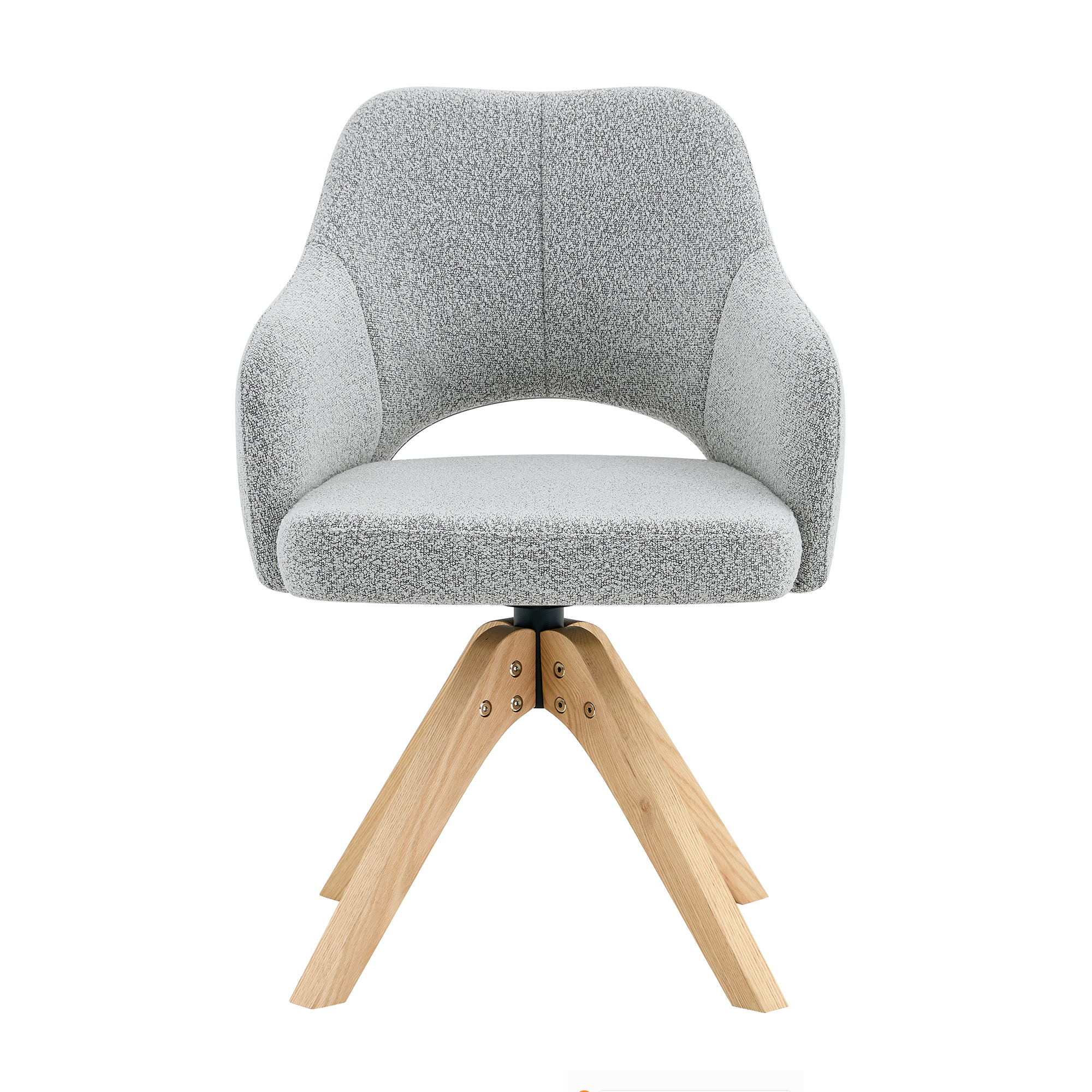 Chaise de salle à manger pivotante 360° en tissu s - image 16
