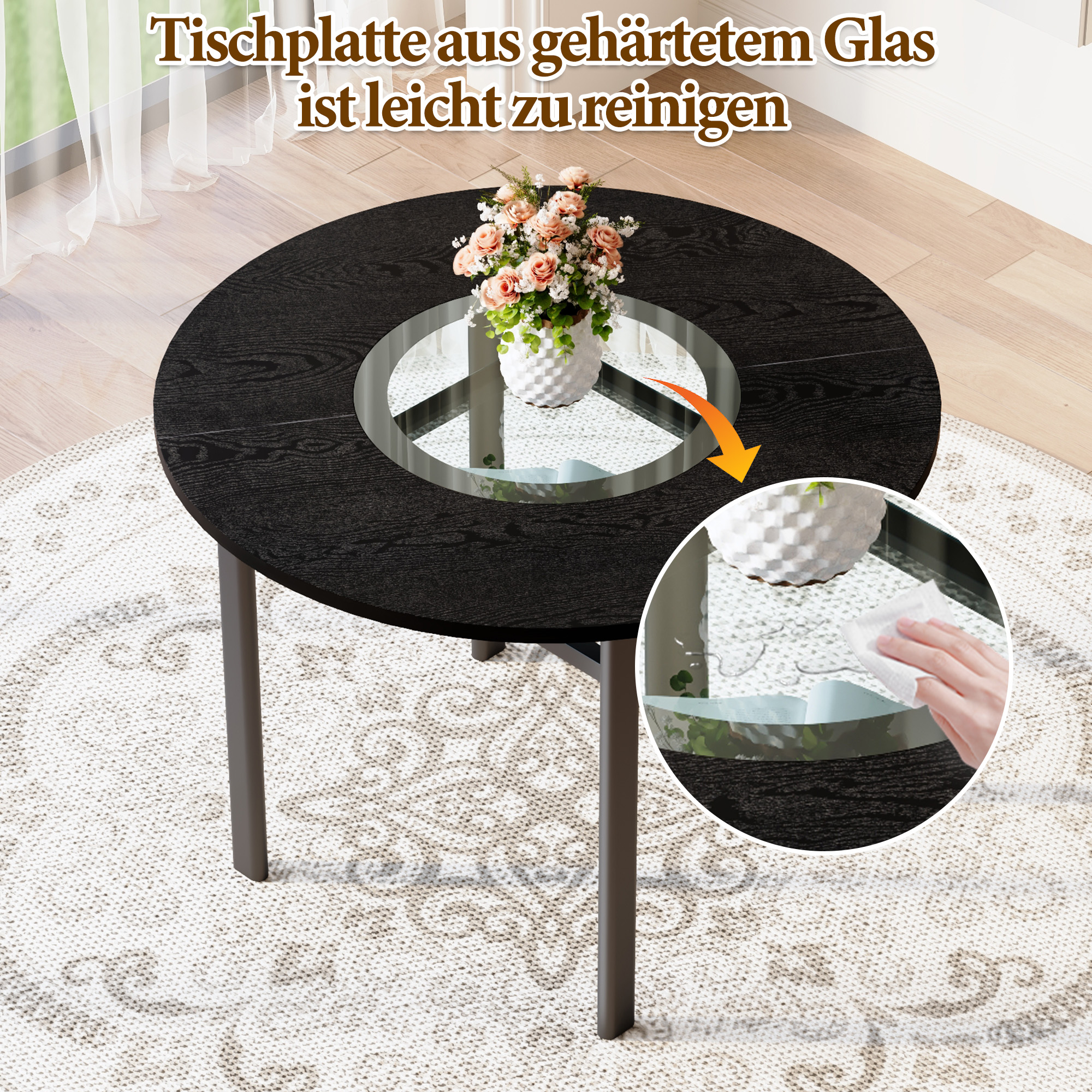 Présentation du ensemble table et chaises