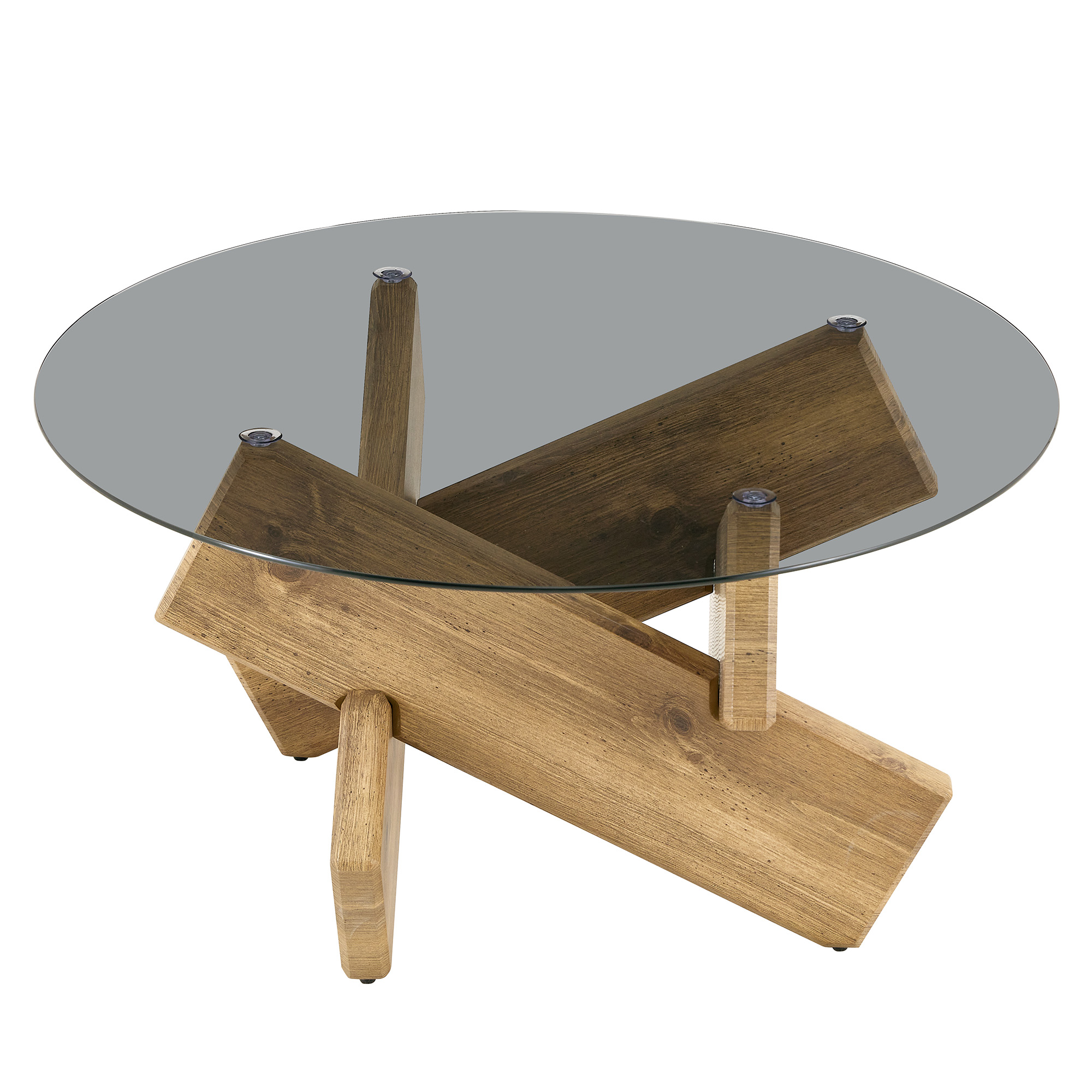 Table basse ronde moderne en verre trempé avec sou - image 21