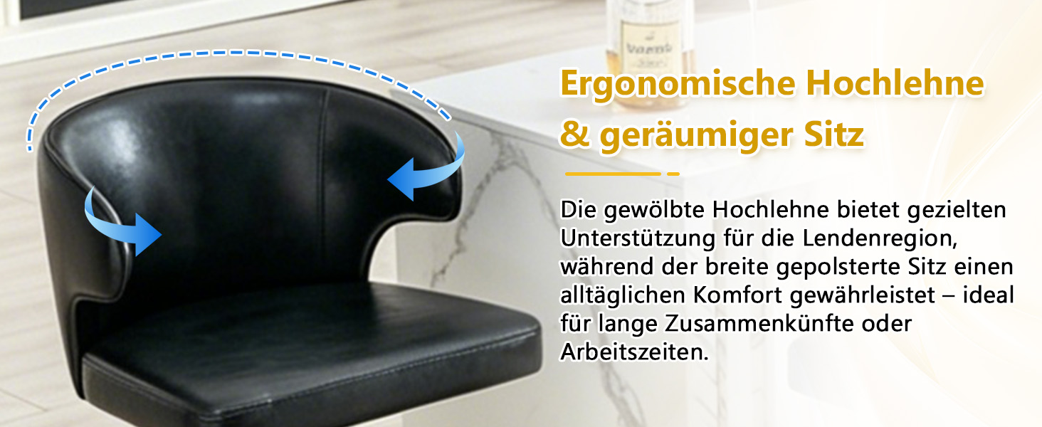 Tabouret de bar pivotant 360° réglable en hauteur - image 10