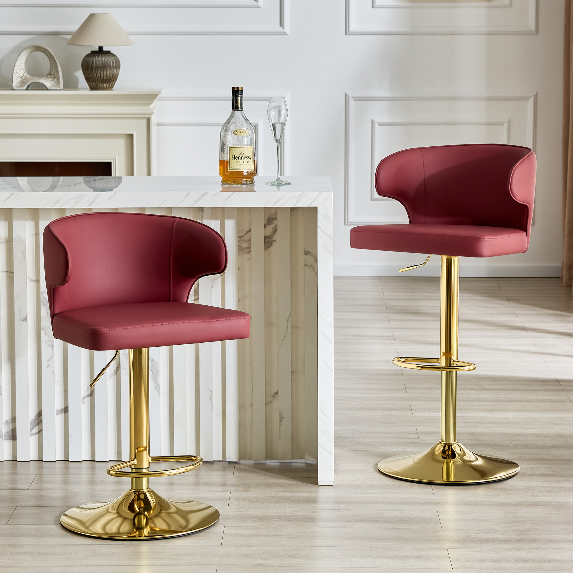 Tabouret de bar pivotant 360° réglable en hauteur - image 1