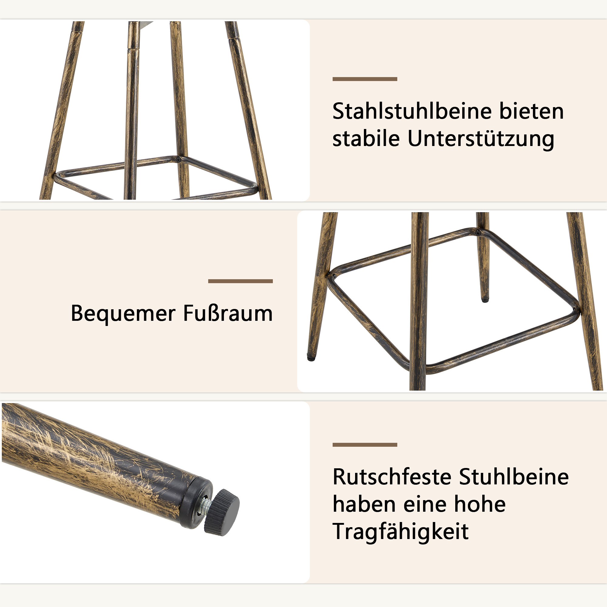 Détail du tabouret de bar