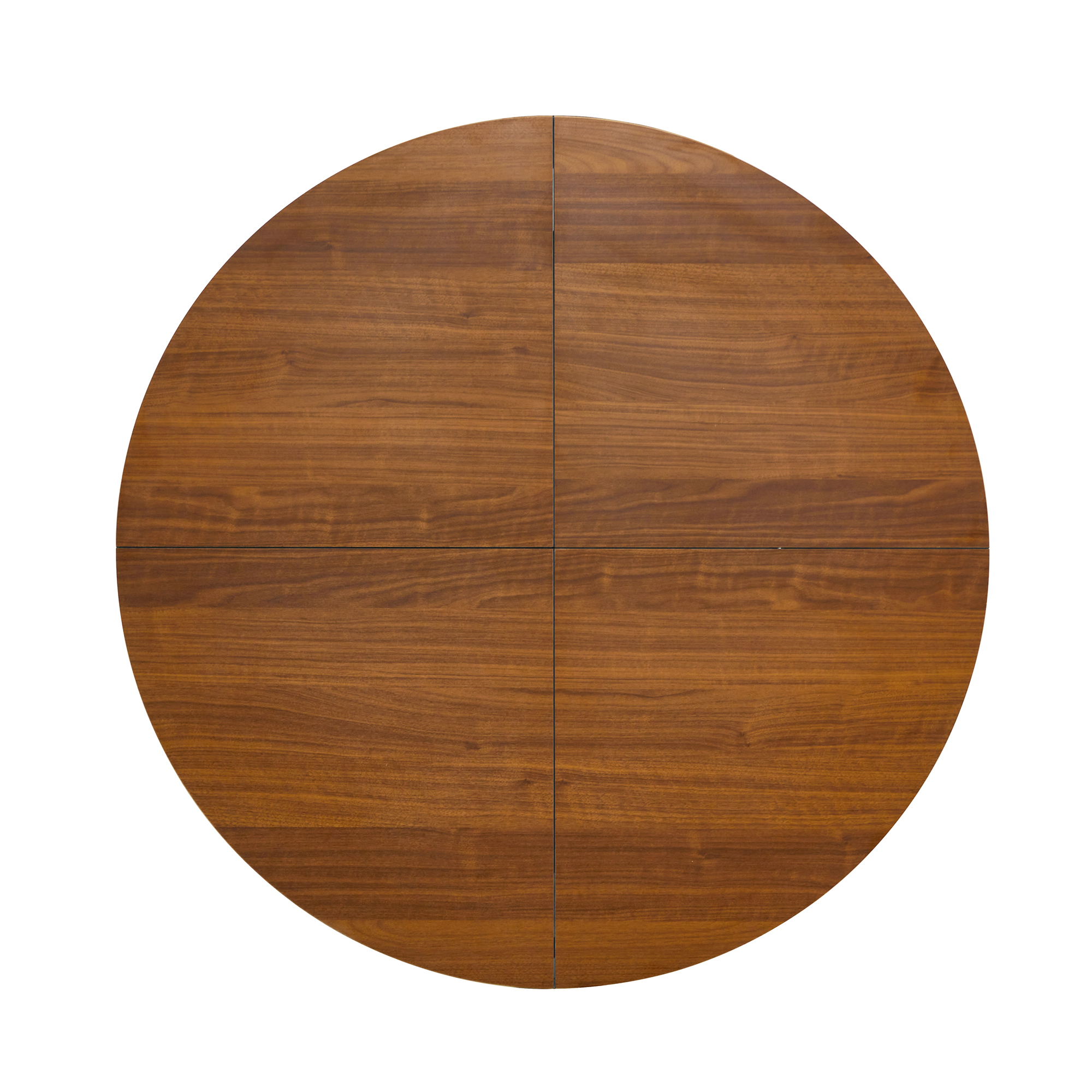 plateau rond 107 cm de diamètre composé de quatre panneaux segmentés épaisseur 2 cm