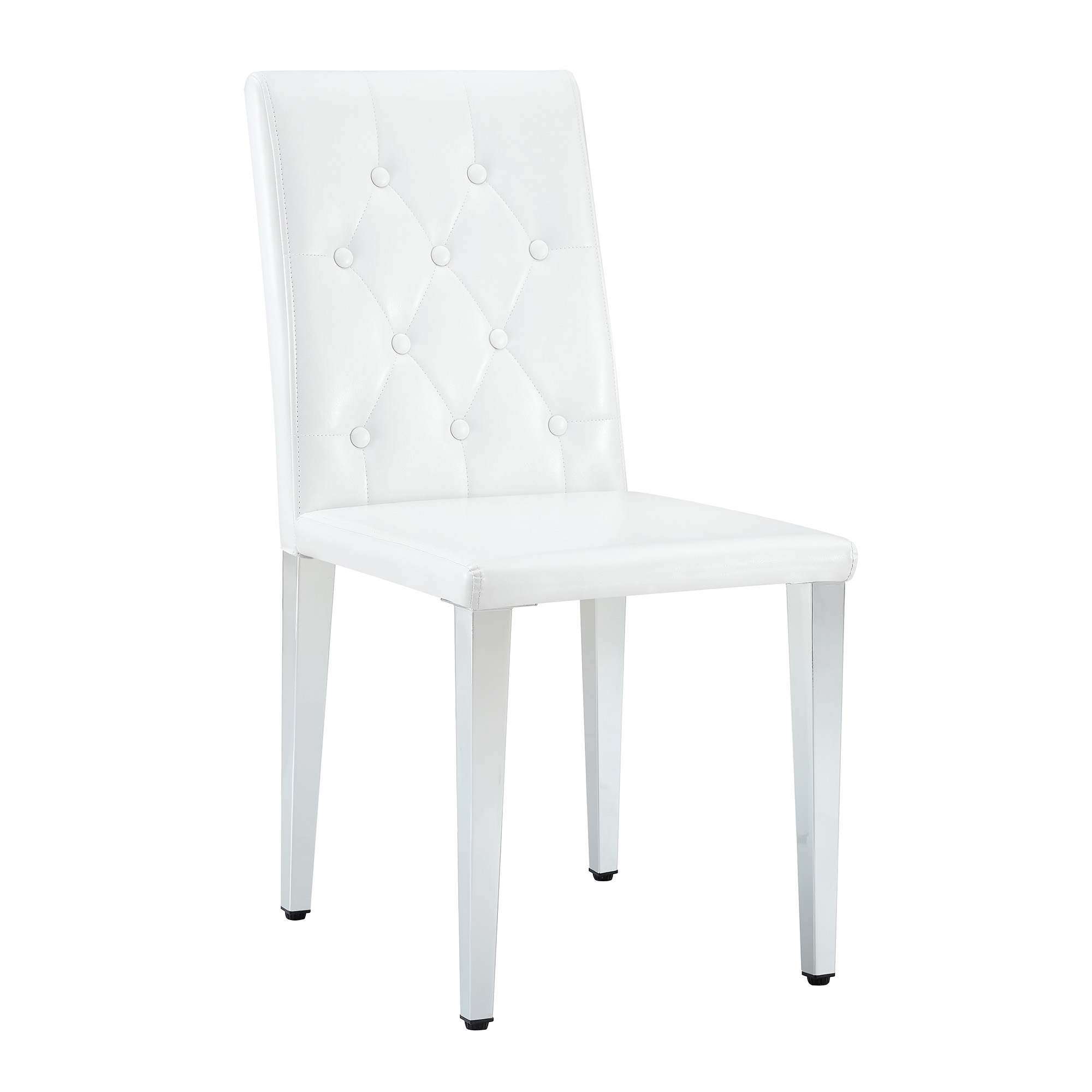 Lot de 4 chaises de salle à manger en PU blanc pur - image 13