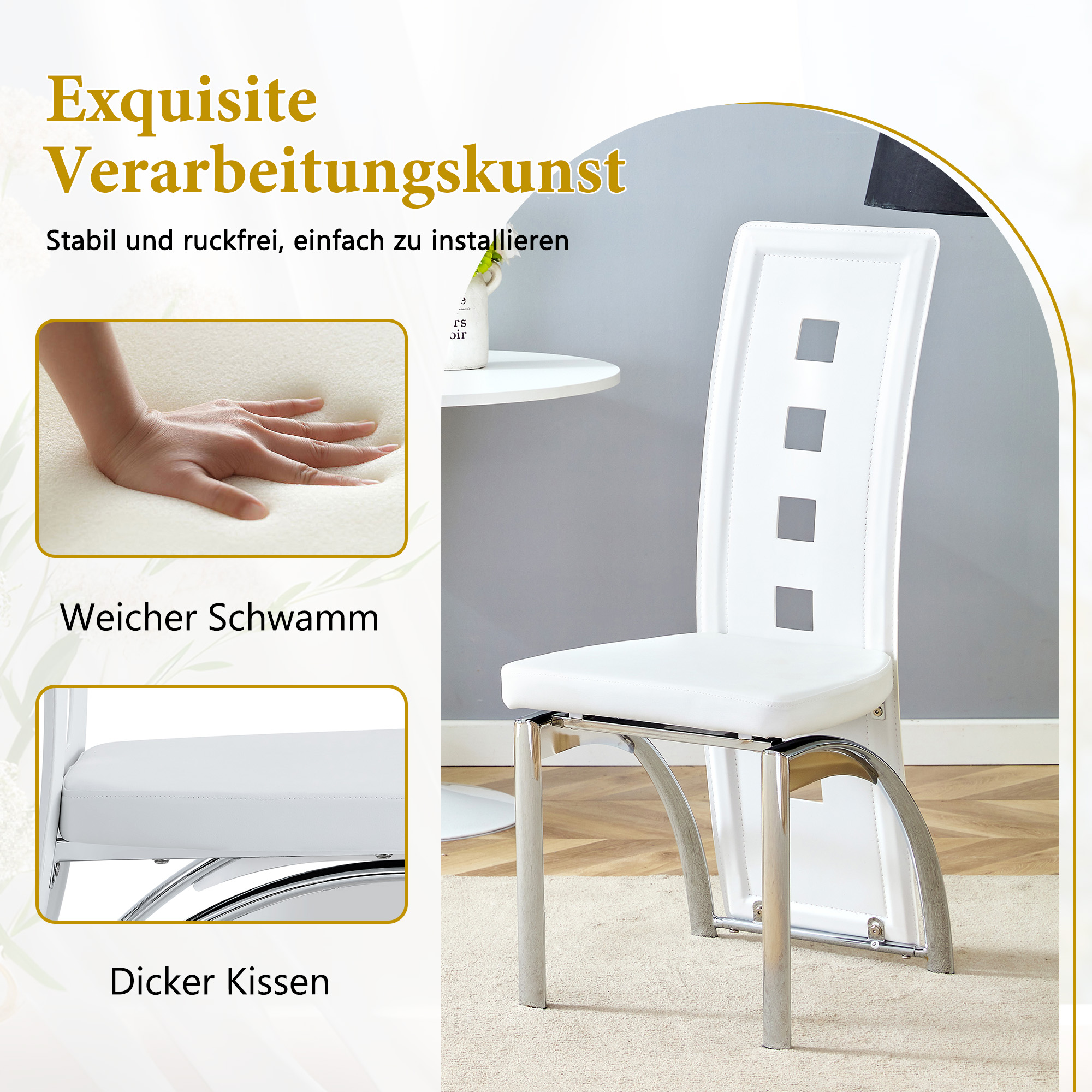 Détail du chaise de salle à manger