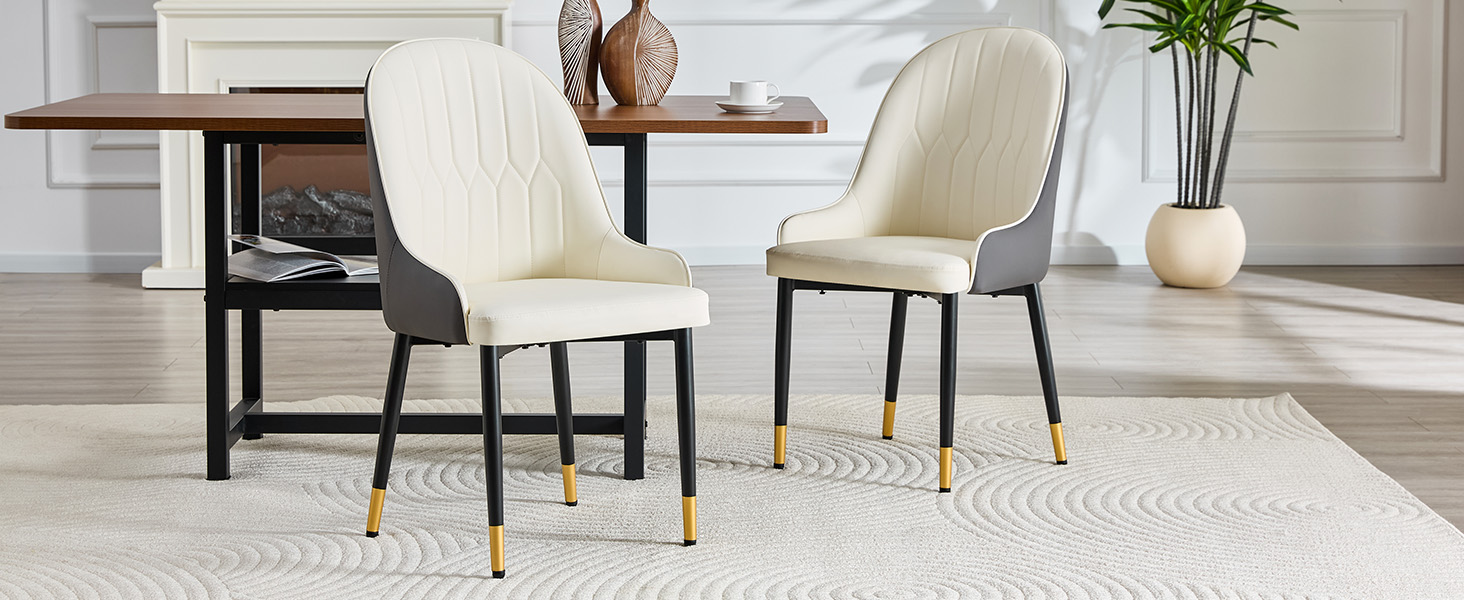 Chaise de salle à manger design éclair en PU cuir - image 3