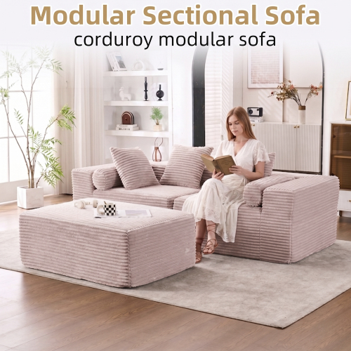 Canapé d’angle beige avec méridienne prolongée
