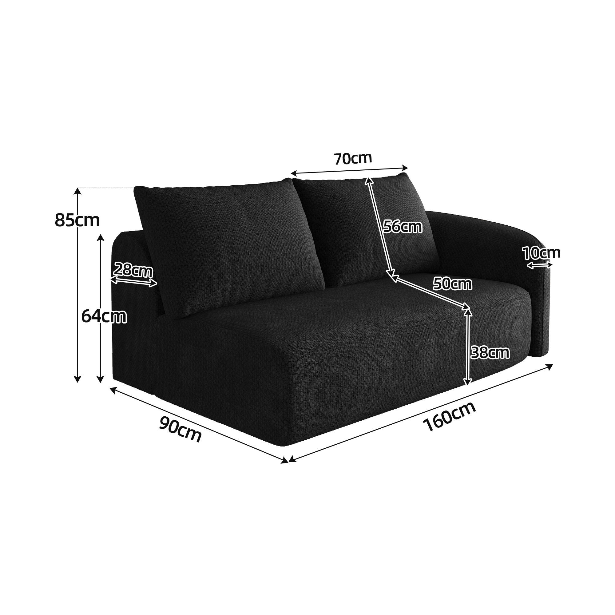 Dimensions du canapé