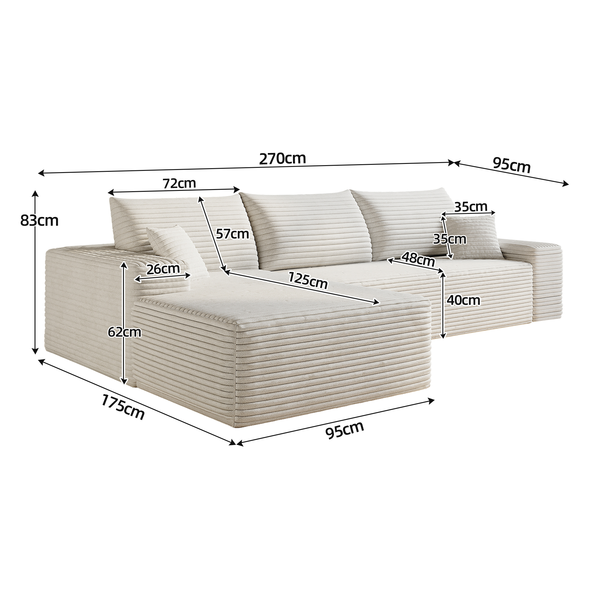 Finition en tissu blanc et modularité