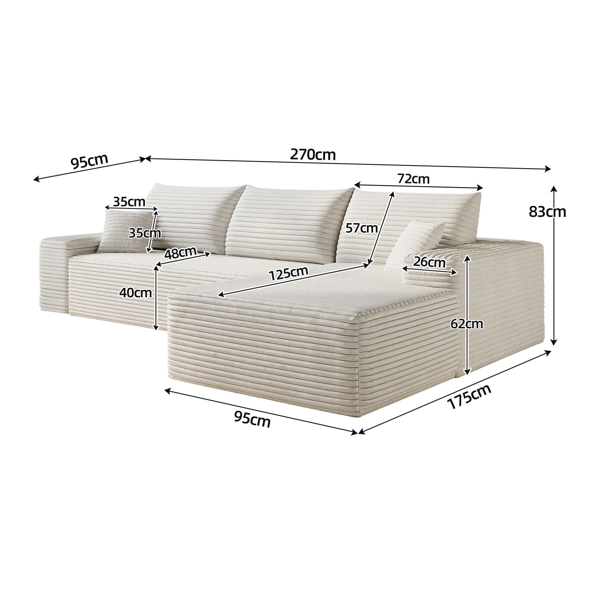 Finition en tissu blanc et modularité