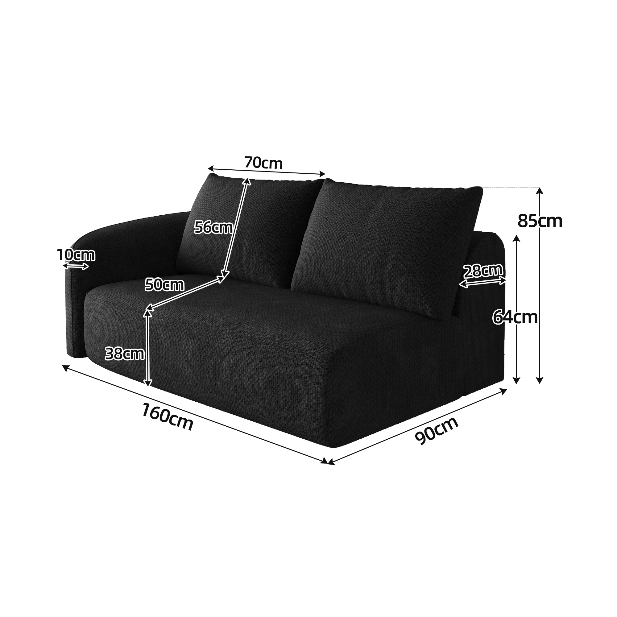 Dimensions du canapé