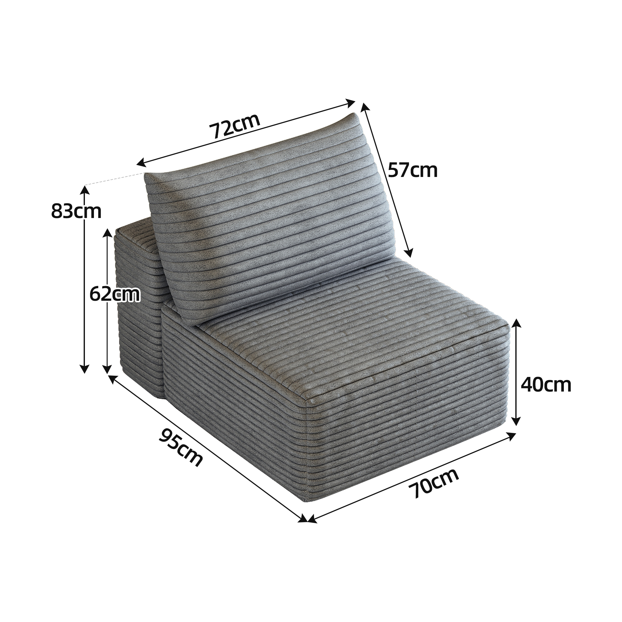 Dimensions du canapé