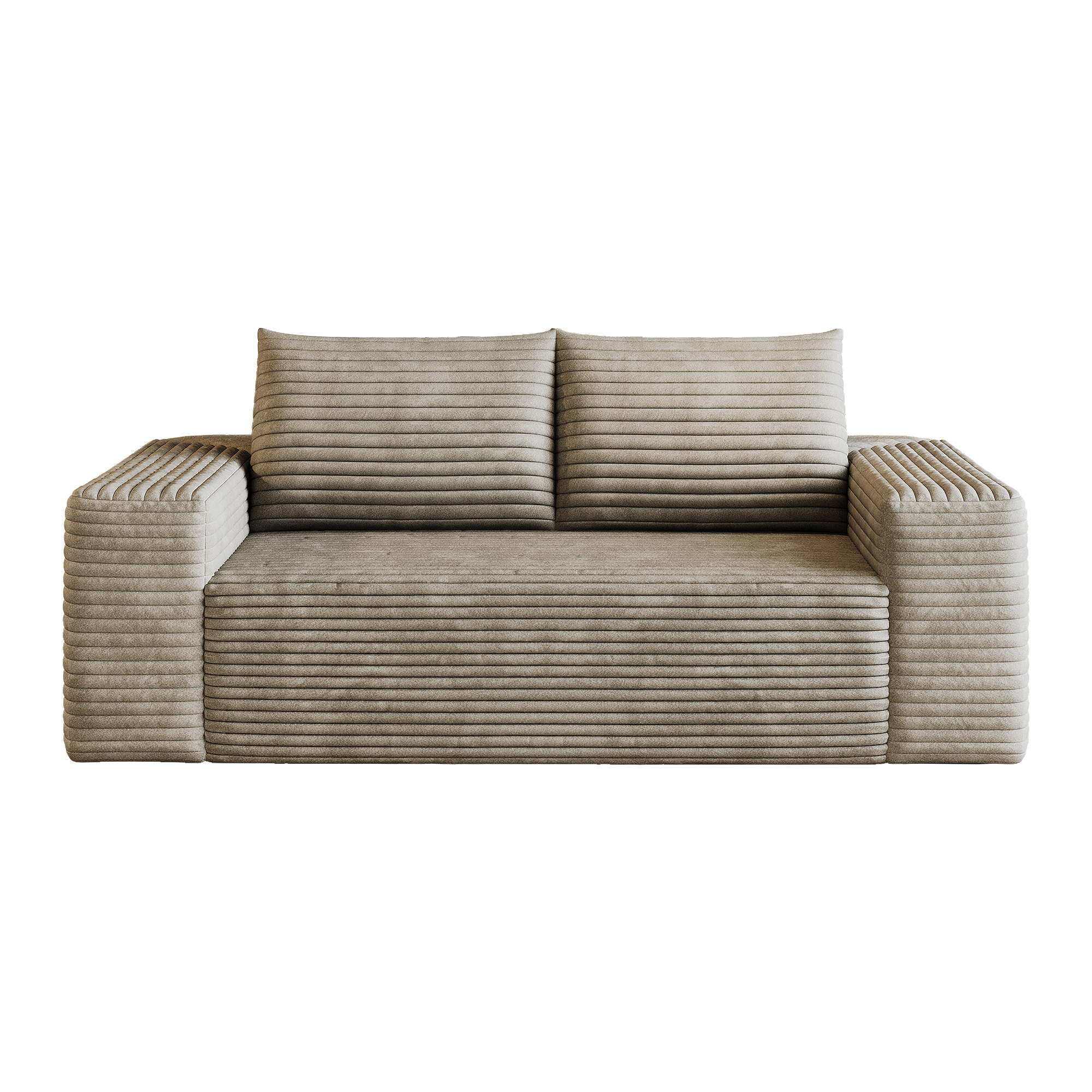 Canapé modulable 3 places 180 x 90 x 83 cm, Velours côtelé, camel - points forts 1