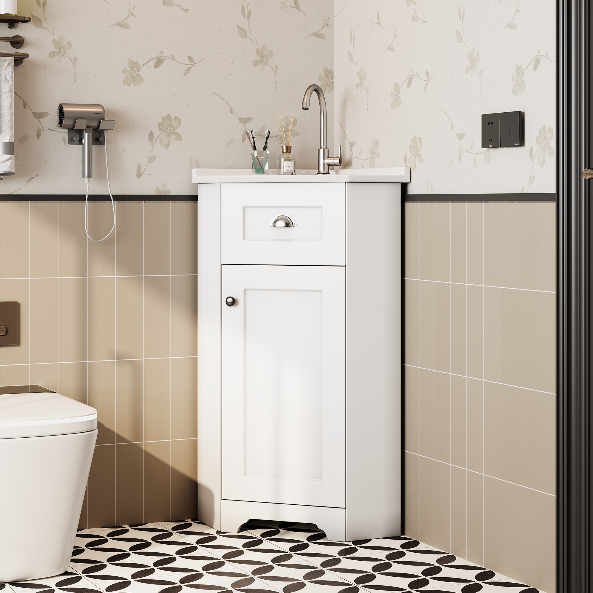 Détail du meuble vasque