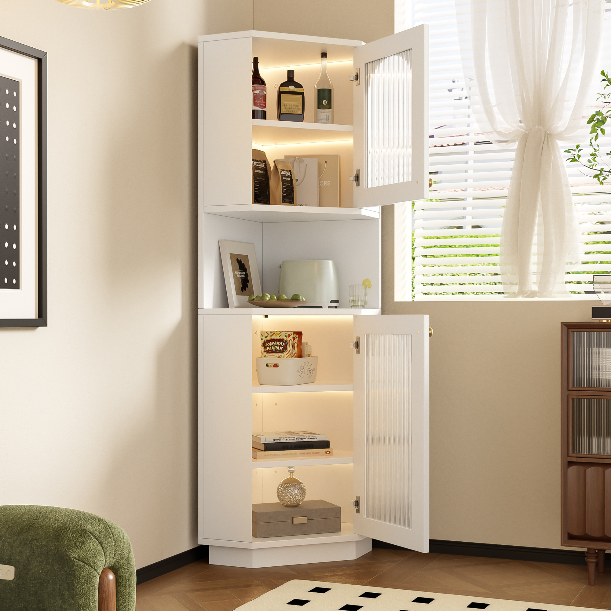 old sku:WF314590AAK,Badschrank mit Lichtleiste, Ba
