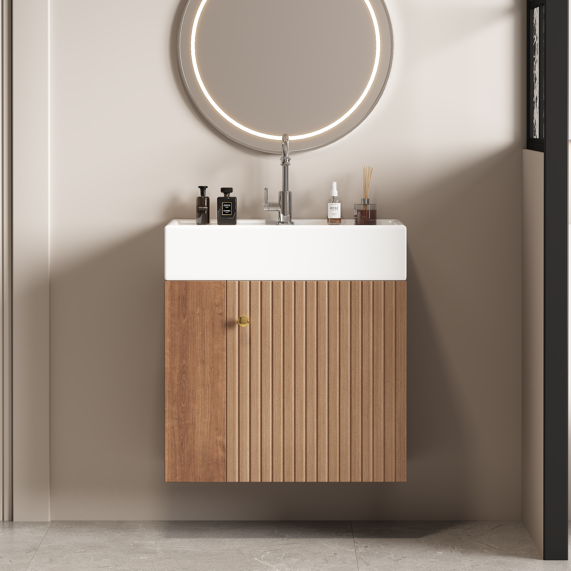 Détail du meuble vasque