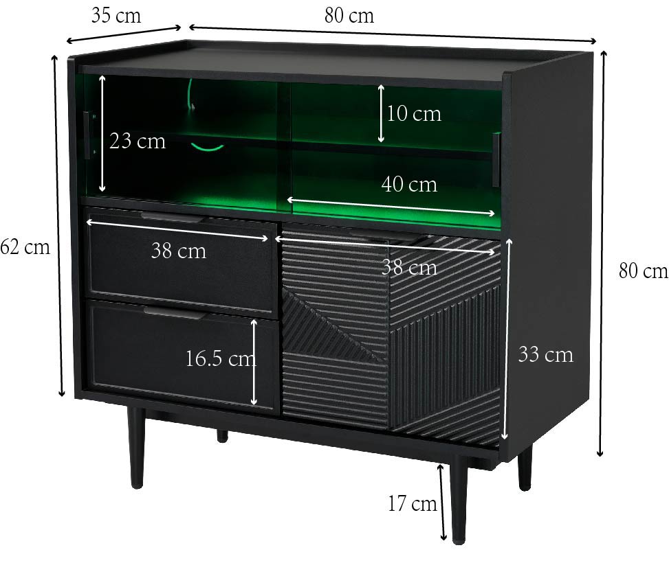 armoire rangement design unique avec niches ouvertes pour produits beauté et déco