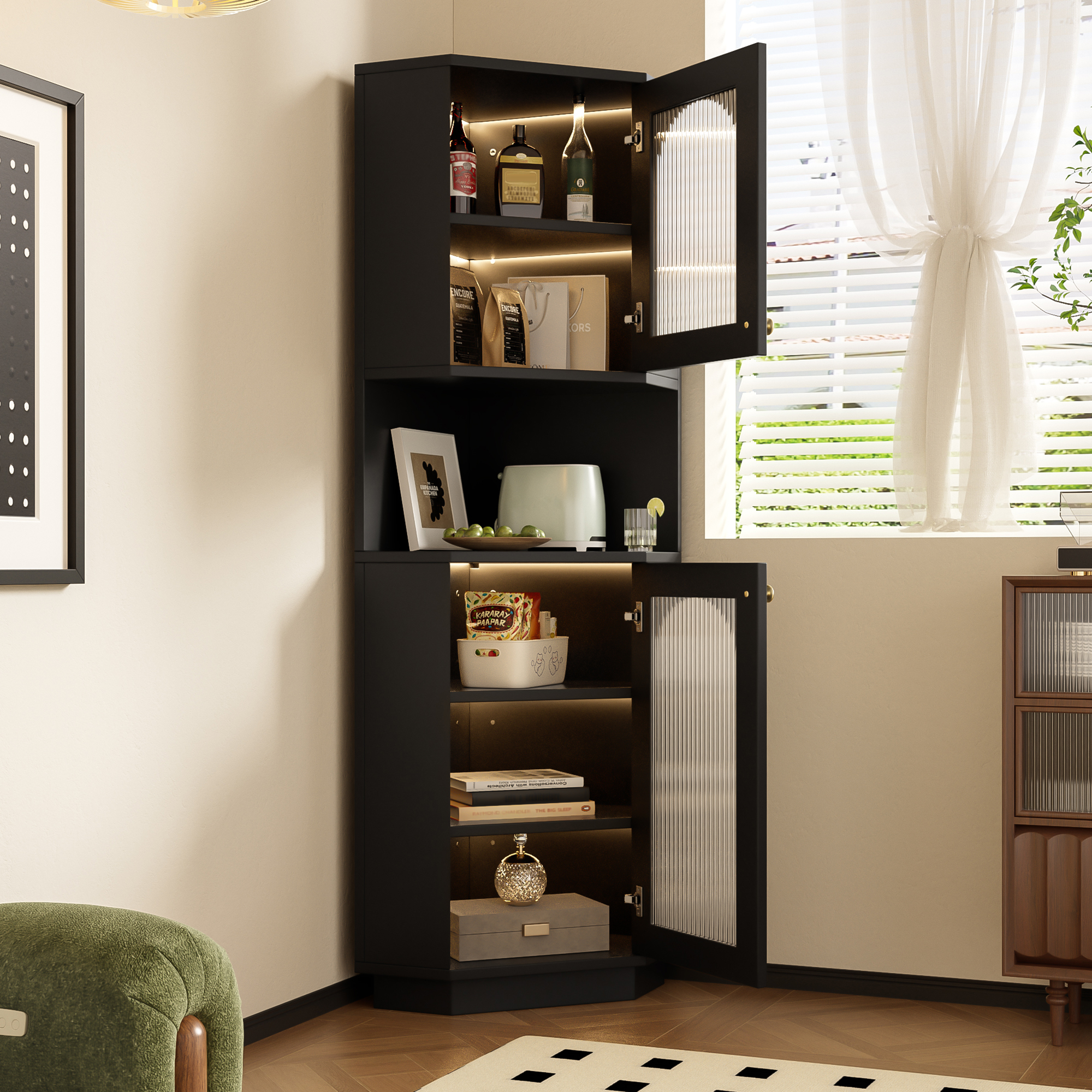 old sku:WF314590AAB,Badschrank mit Lichtleiste, Ba
