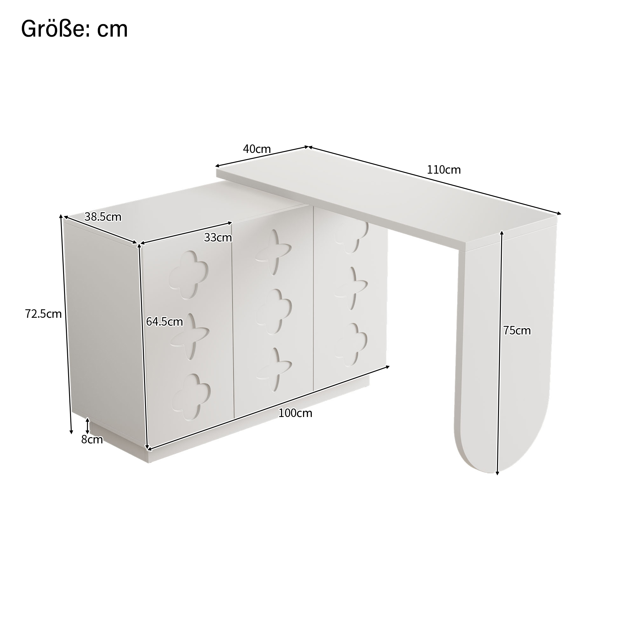 Dimensions du bureau