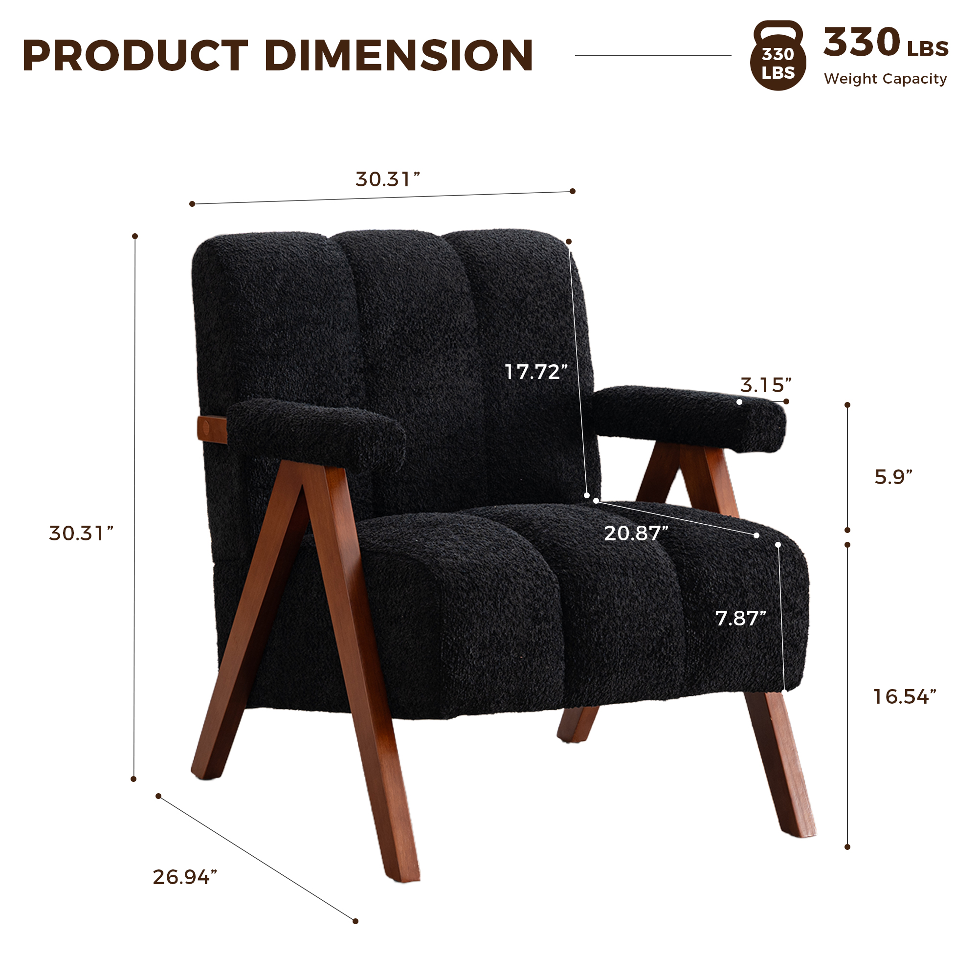 Détail du fauteuil d'appoint