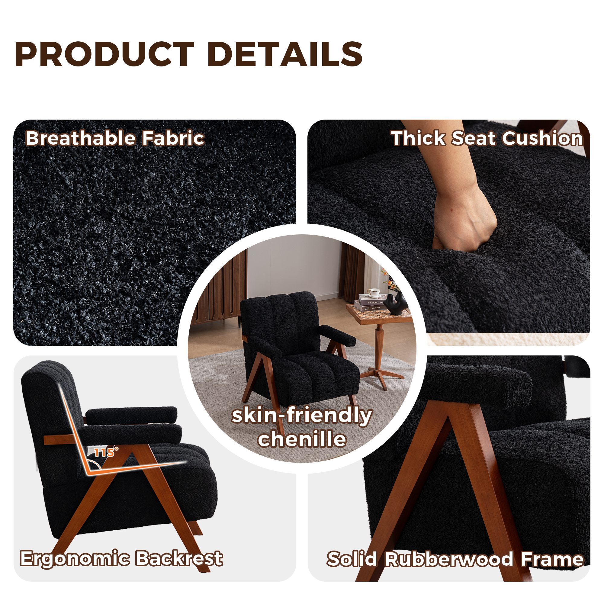 Présentation du fauteuil d'appoint