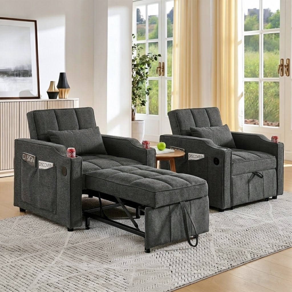 Fauteuil inclinable électrique avec USB et USB-C dans accoudoir, porte-gobelet acier inoxydable, poches latérales, montage rapide, pour salon et home cinéma, confort et technologie, massage et détente - image 17