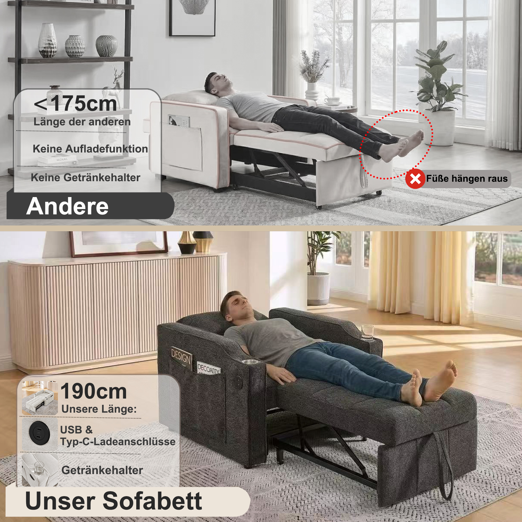 Fauteuil inclinable électrique avec USB et USB-C dans accoudoir, porte-gobelet acier inoxydable, poches latérales, montage rapide, pour salon et home cinéma, confort et technologie, massage et détente - image 6