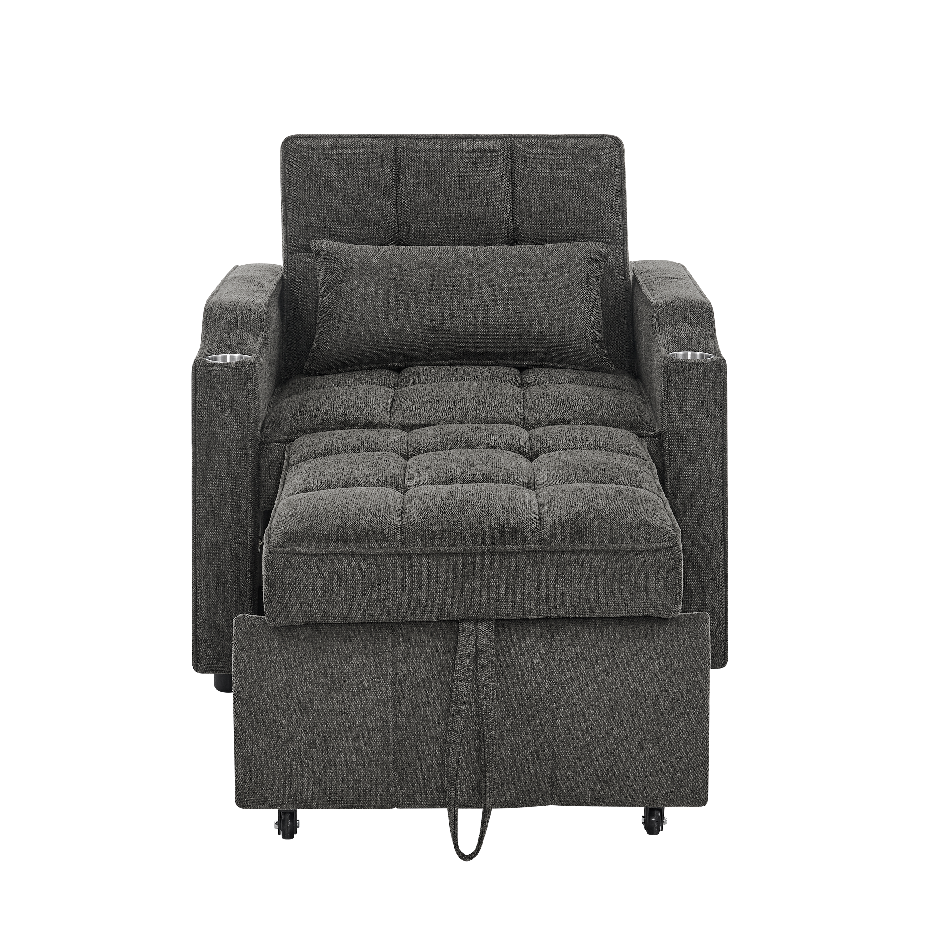 Fauteuil inclinable électrique avec USB et USB-C dans accoudoir, porte-gobelet acier inoxydable, poches latérales, montage rapide, pour salon et home cinéma, confort et technologie, massage et détente - image 20