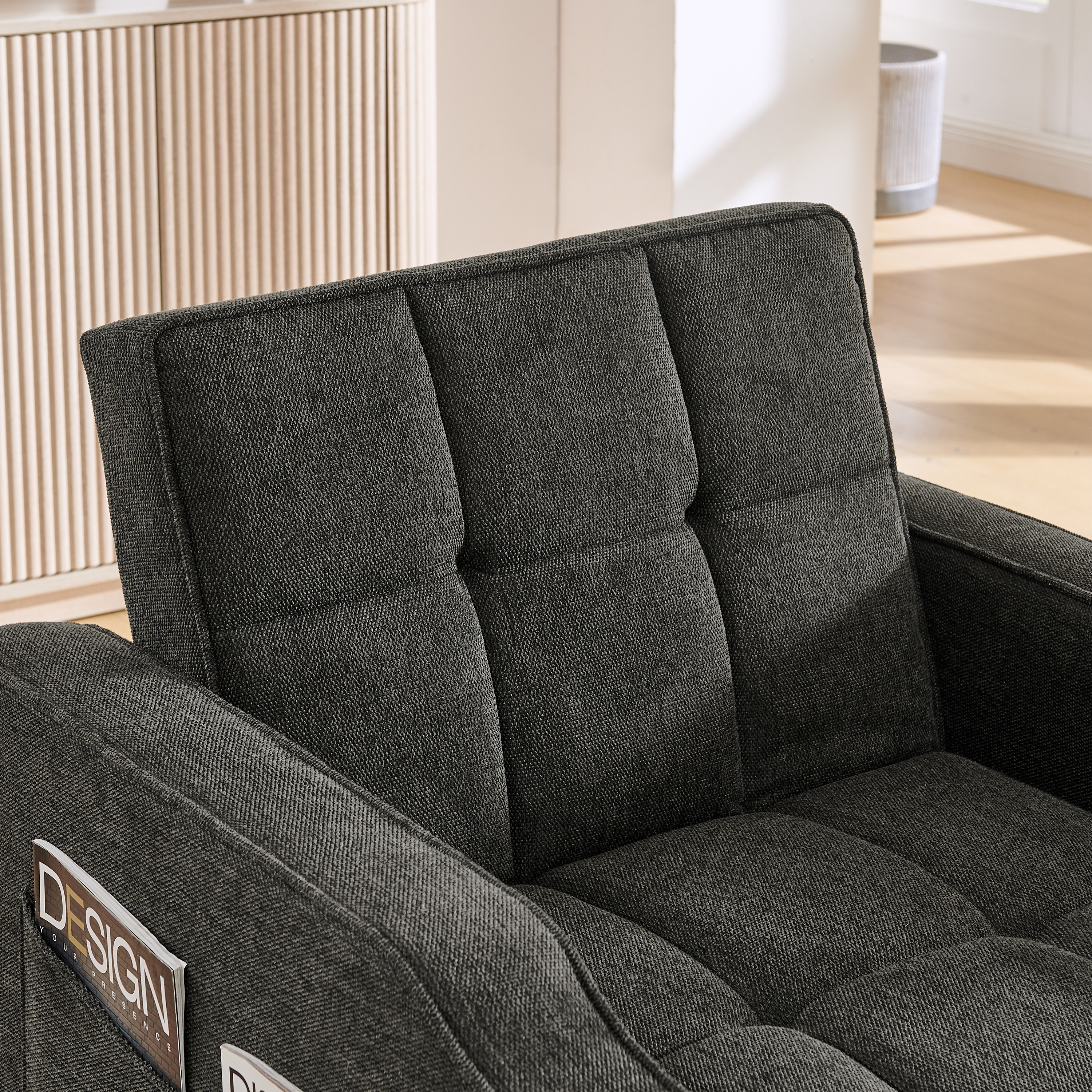 Fauteuil inclinable électrique avec USB et USB-C dans accoudoir, porte-gobelet acier inoxydable, poches latérales, montage rapide, pour salon et home cinéma, confort et technologie, massage et détente - image 3