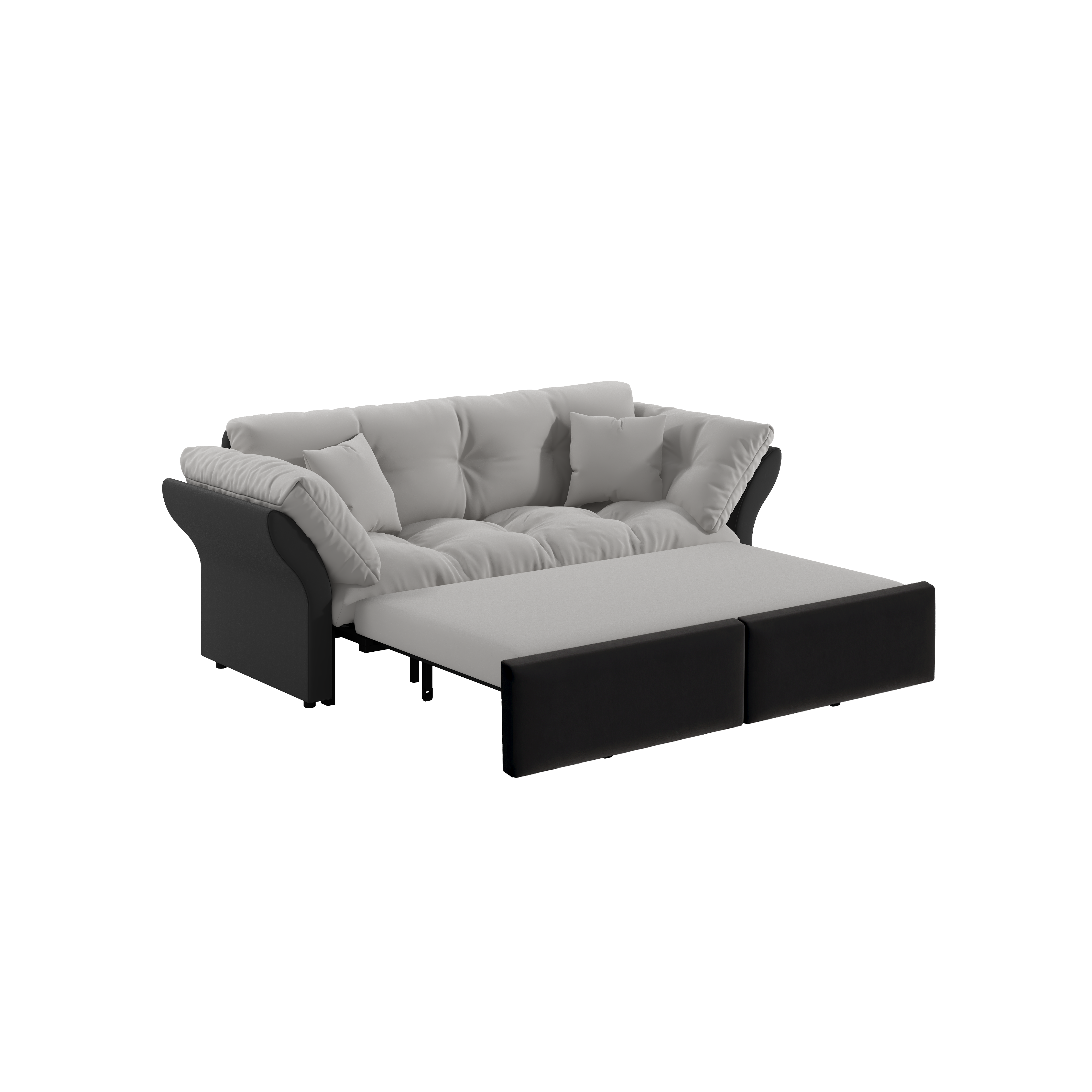 Canapé-lit convertible 3-en-1, velours, mousse haute qualité, structure acier premium, se transforme en chaise longue ou lit Queen, pour salon et chambre, confort assise et couchage, design haut de gamme - image 11