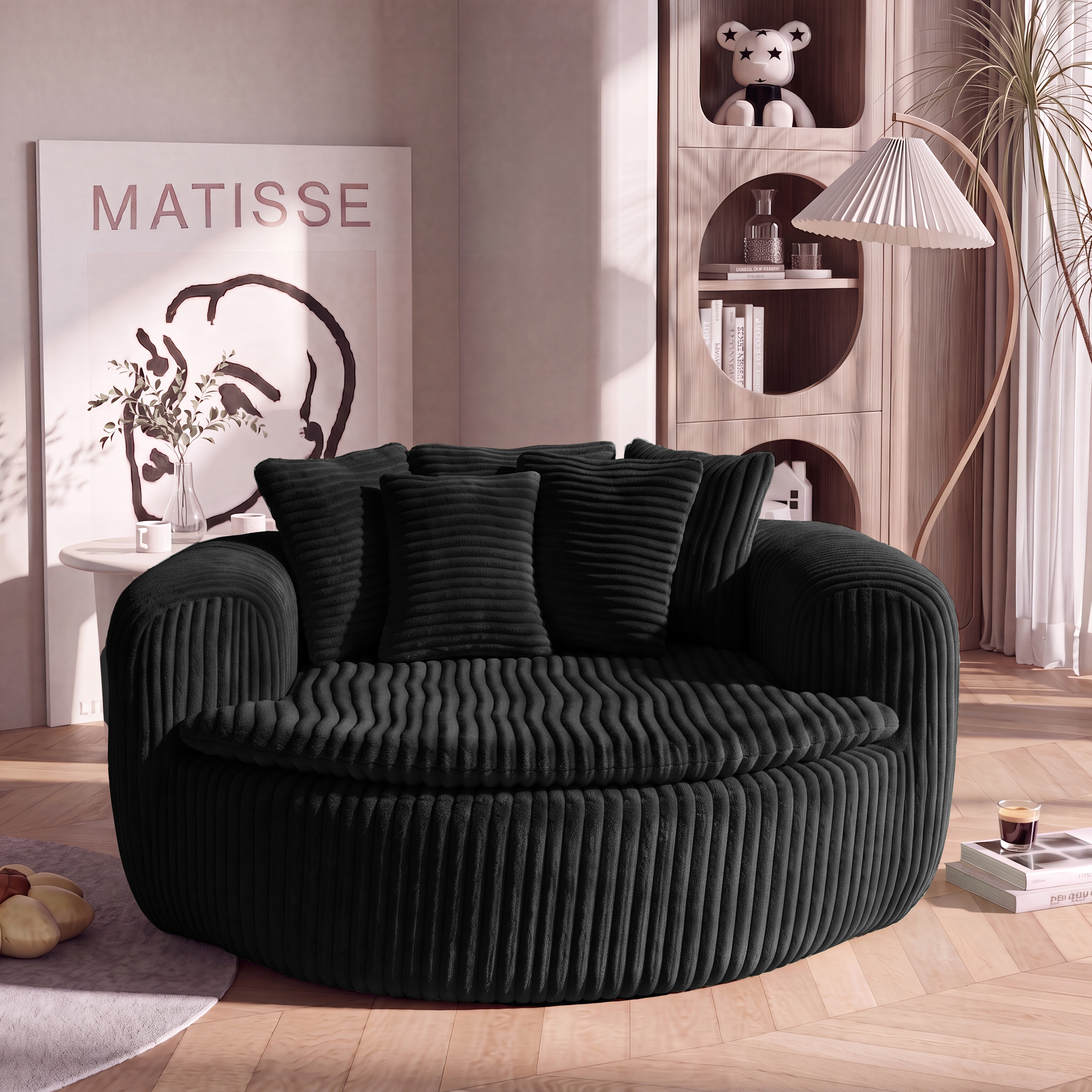 Cord-Sitzsack, mit gepolstertem tiefem Sitz, Loung
