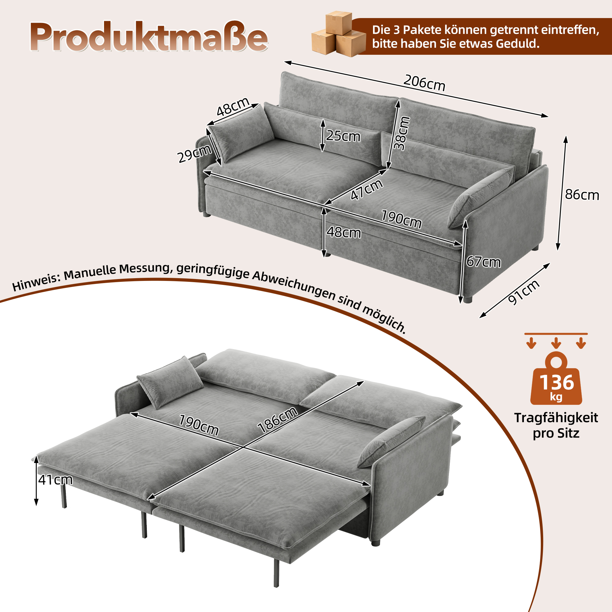 Fonction couchage canapé convertible