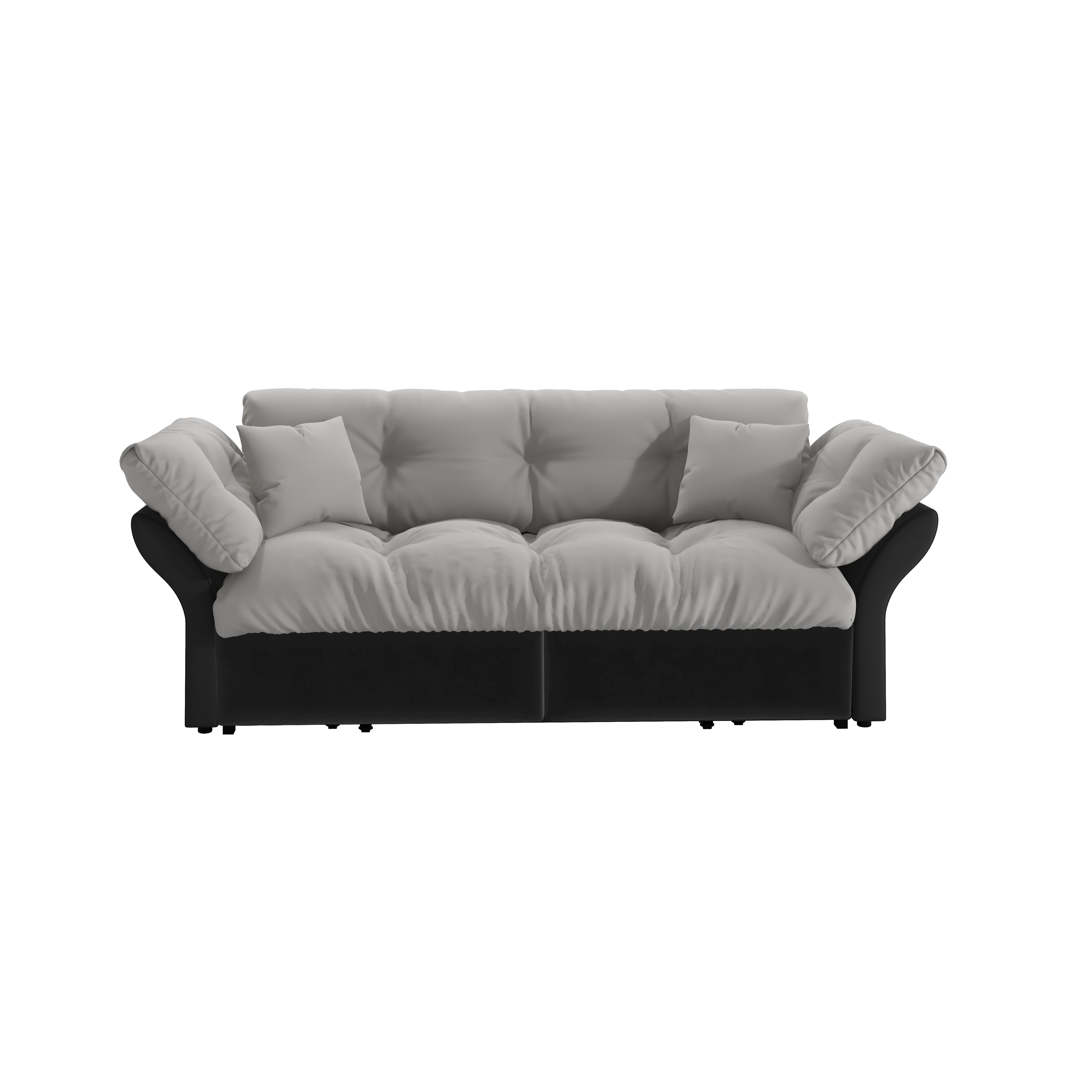 Canapé-lit convertible 3-en-1, velours, mousse haute qualité, structure acier premium, se transforme en chaise longue ou lit Queen, pour salon et chambre, confort assise et couchage, design haut de gamme - image 13