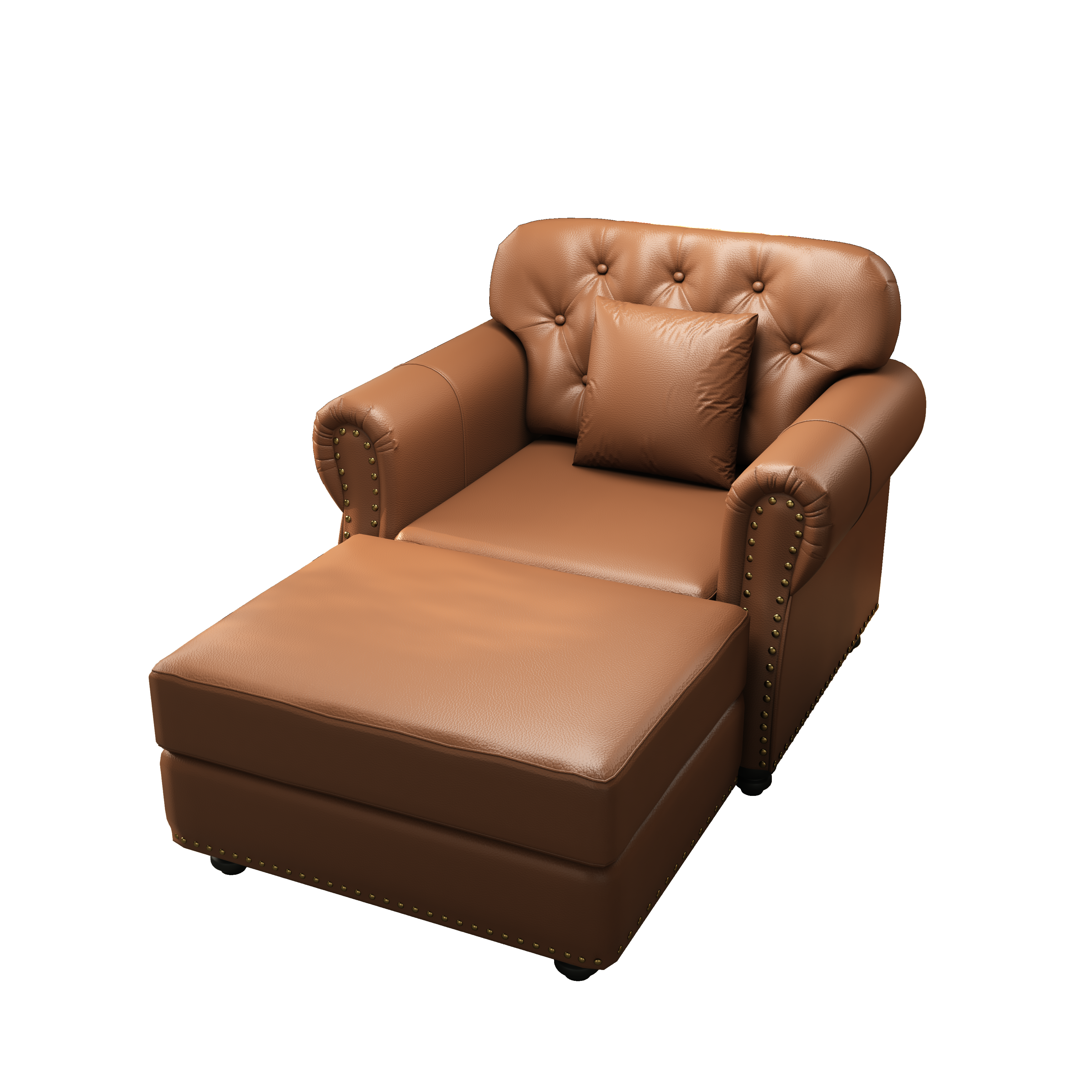 Image 9 – Canapé Chesterfield noir – 105 x 76 x 86 cm