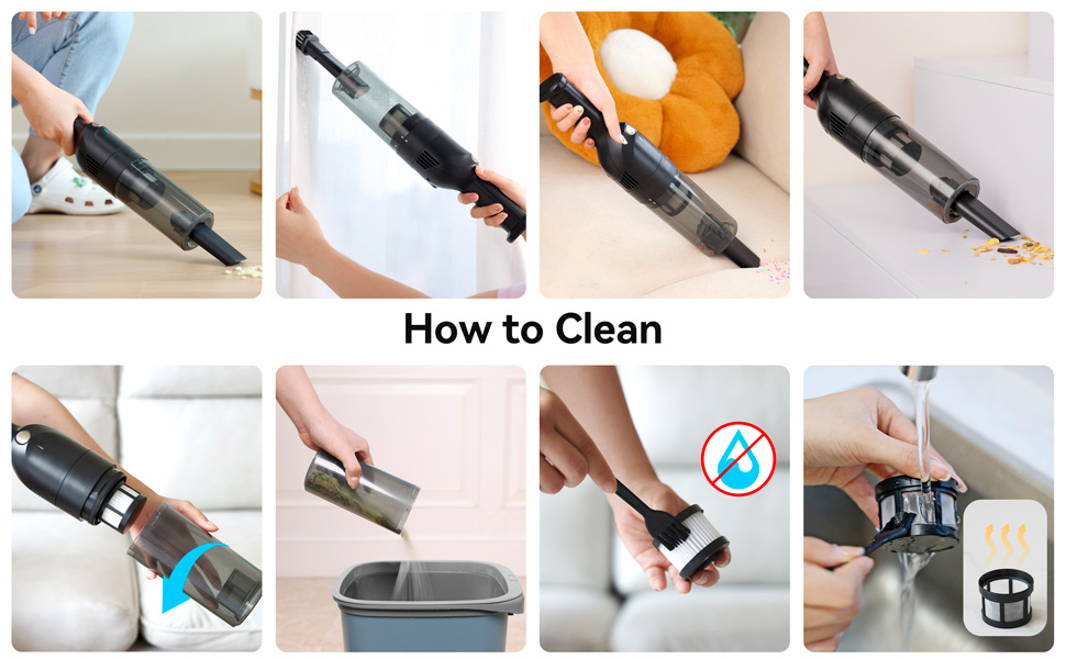 Aspirateur à main sans‑fil vue générale