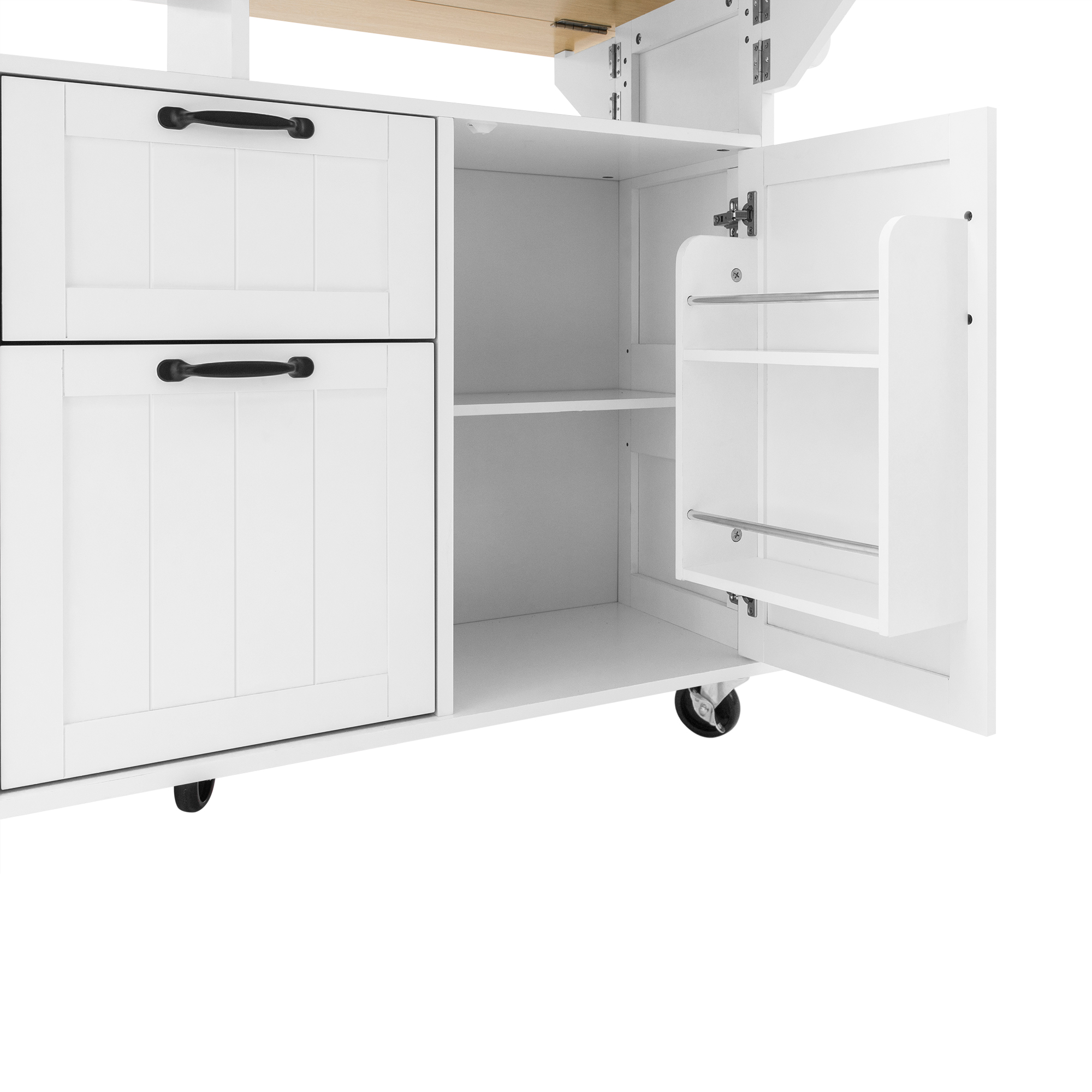 Îlot de cuisine moderne avec plan de travail dépli - image 16
