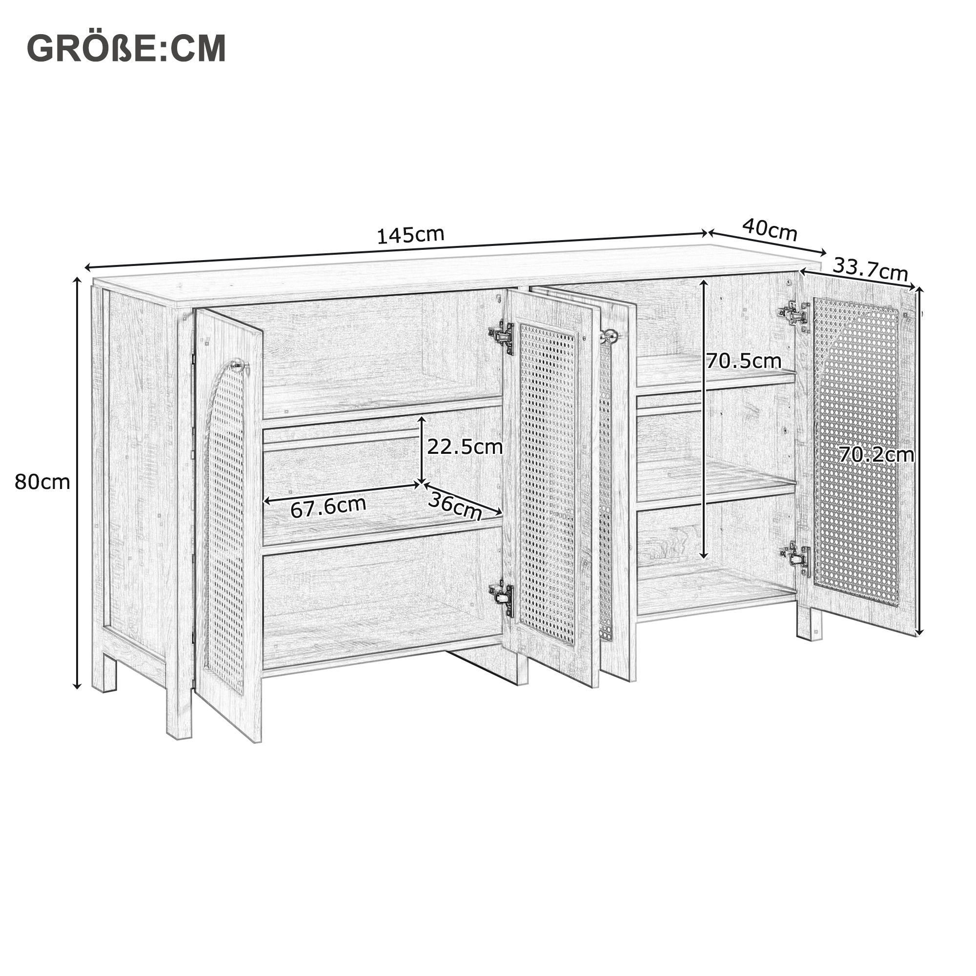 Dimensions du buffet