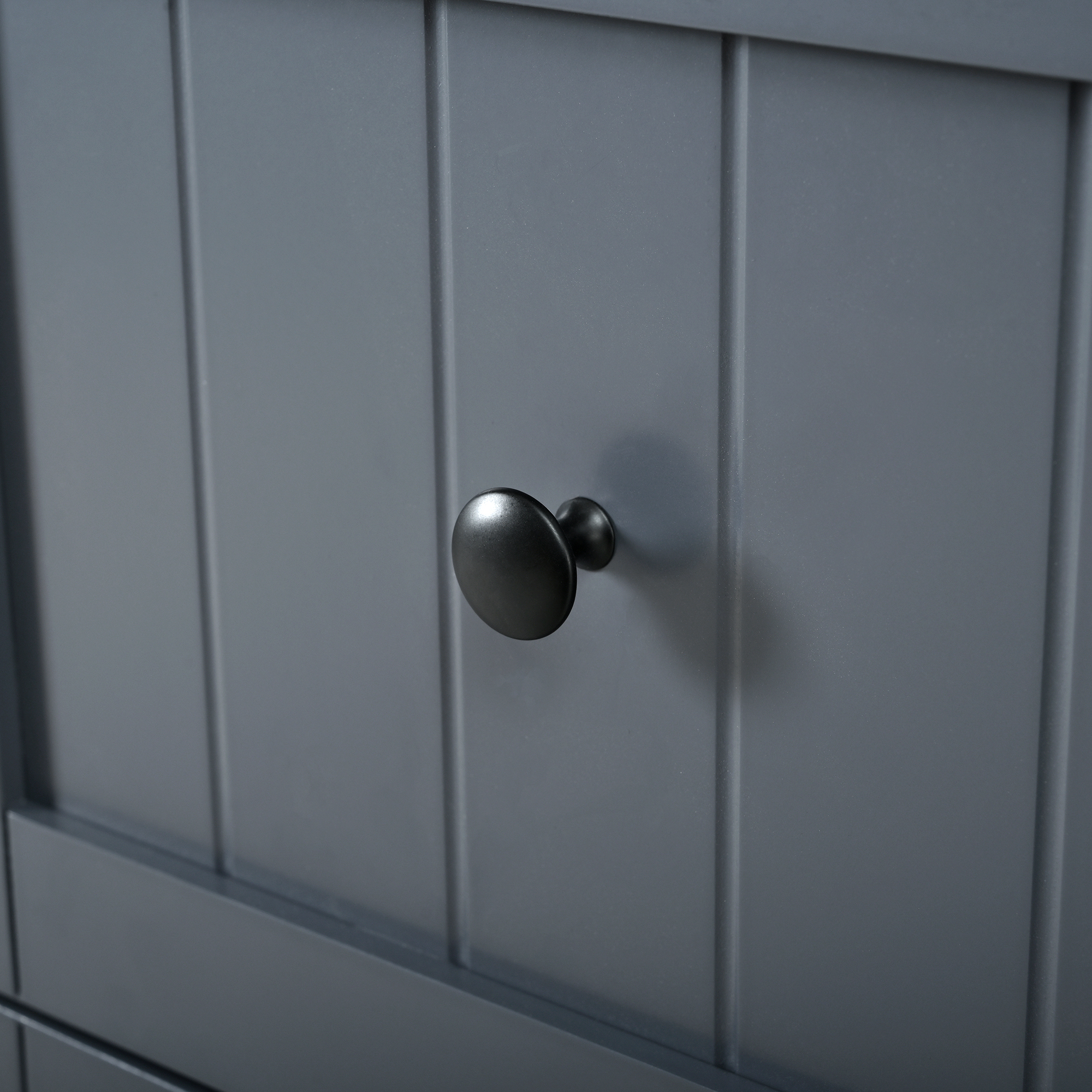 Îlot de cuisine, MDF, gris - vue 5