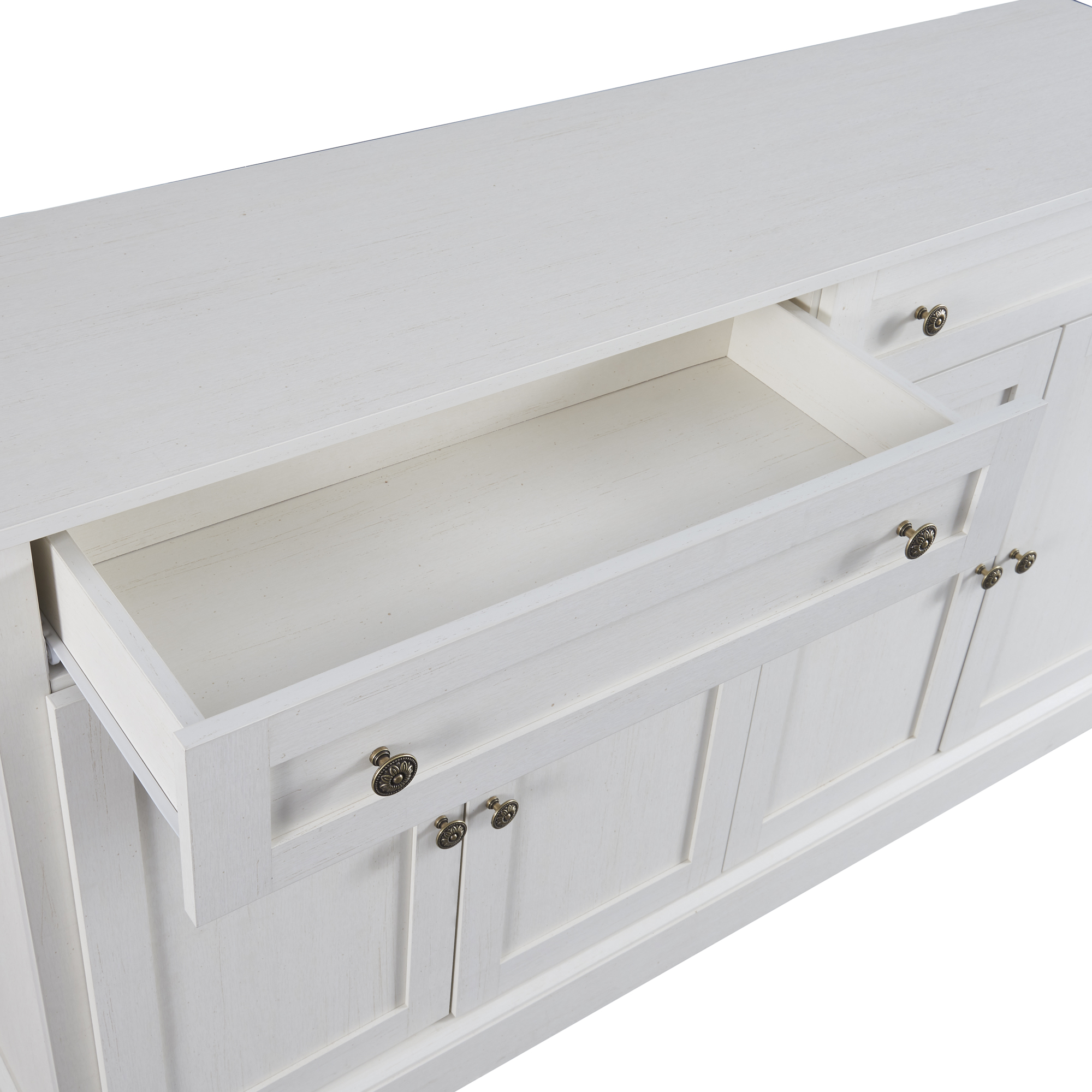 Grand buffet 4 portes et 2 tiroirs avec corps blan - image 12