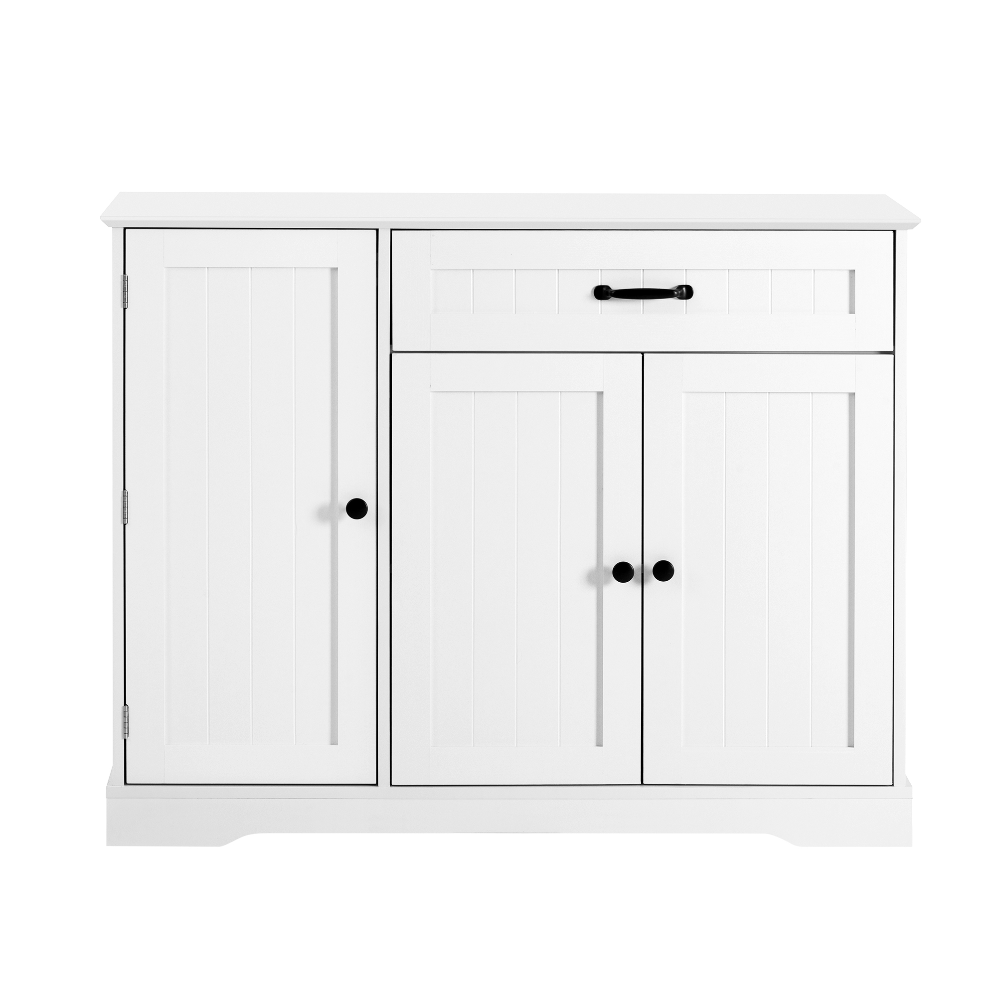 Buffet bahut moderne blanc avec poignées métalliqu - image 5
