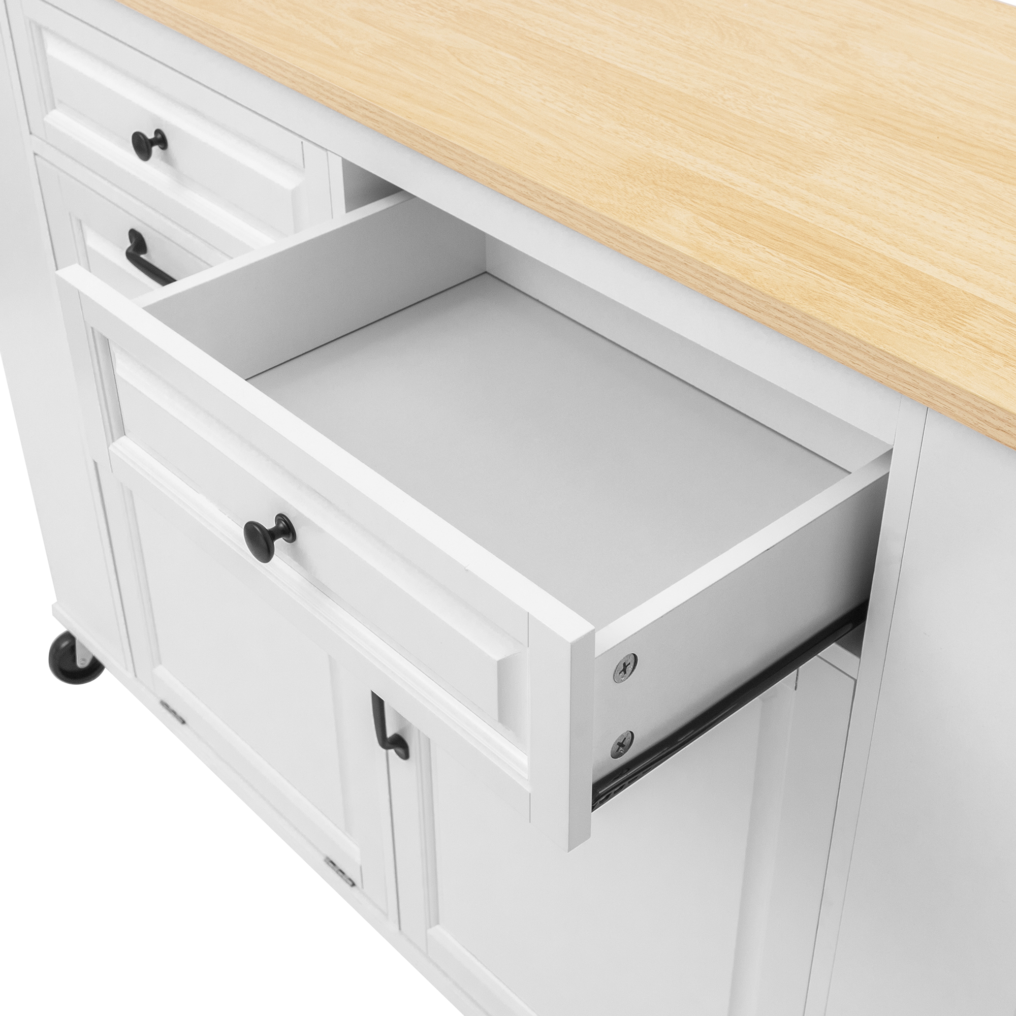 Îlot de cuisine moderne avec plan de travail dépli - image 12
