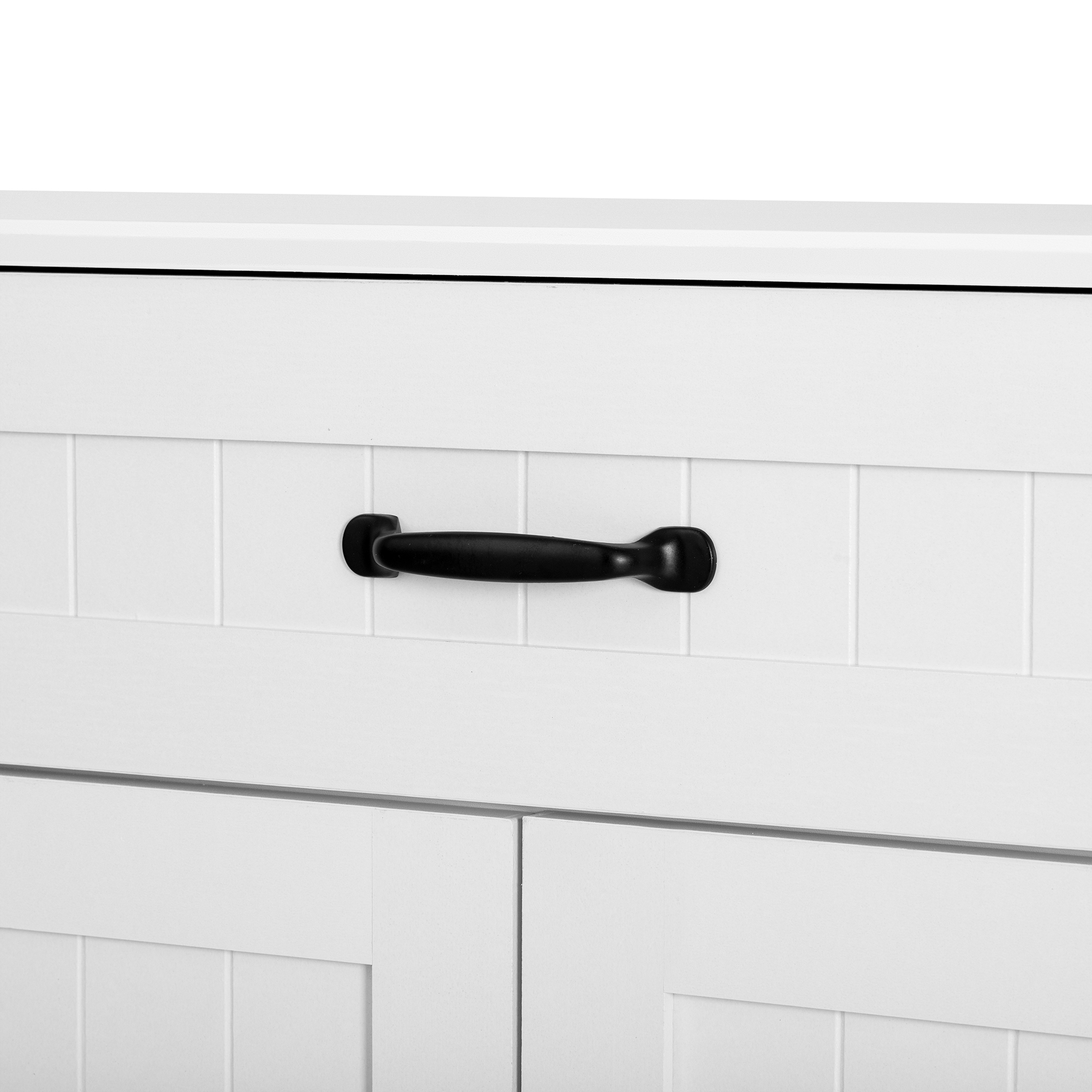Buffet bahut moderne blanc avec poignées métalliqu - image 12