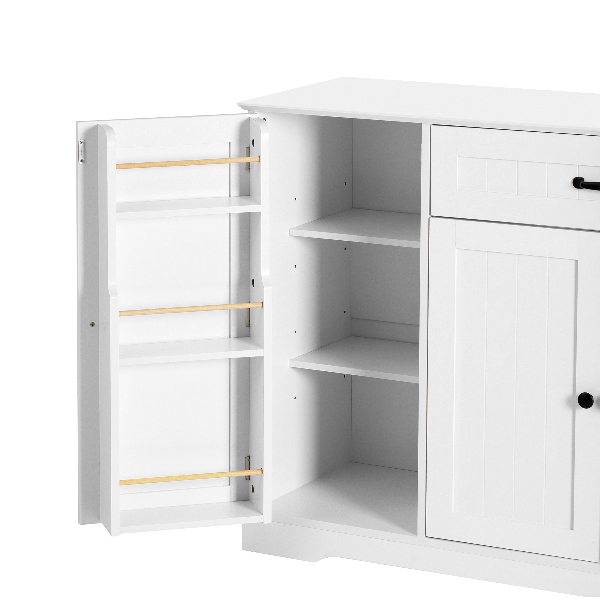 Buffet bahut moderne blanc avec poignées métalliqu - image 10