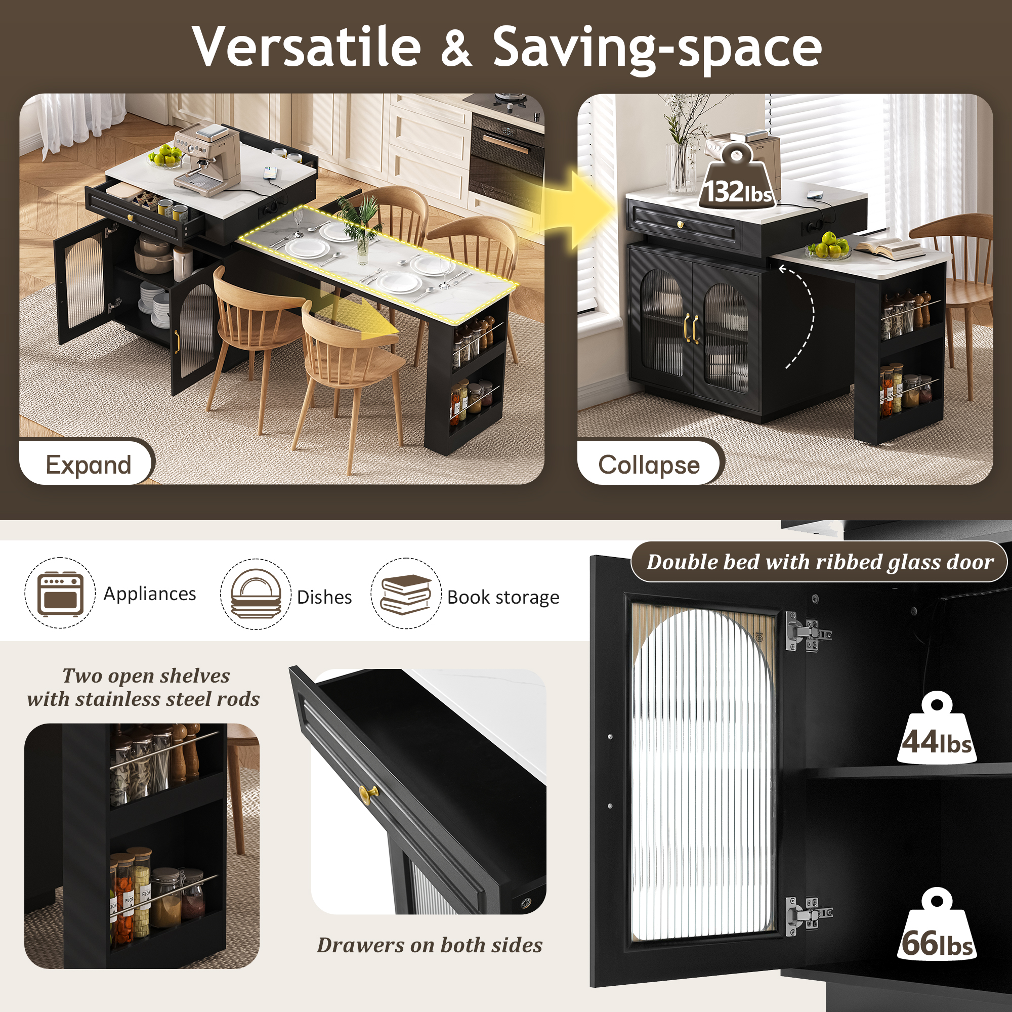 Détail du table haute